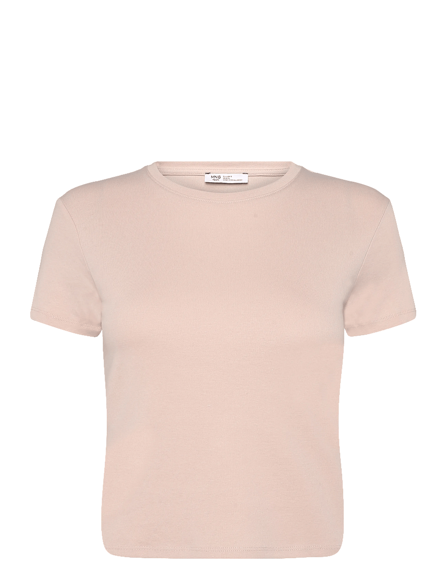 Mango Teen - Open detail T-shirt - kortærmede t-shirts - lt-pastel pink - 1