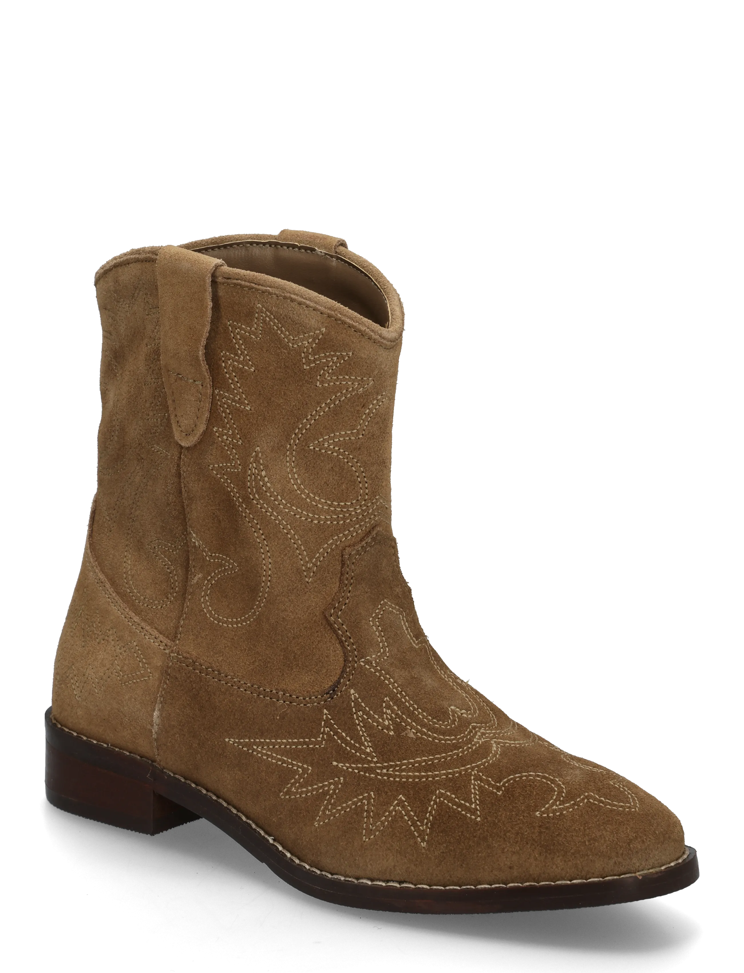 Mango Teen Suede Leather Ankle Boots, Børn, Western Ankelstøvler, Brun, Str: 36