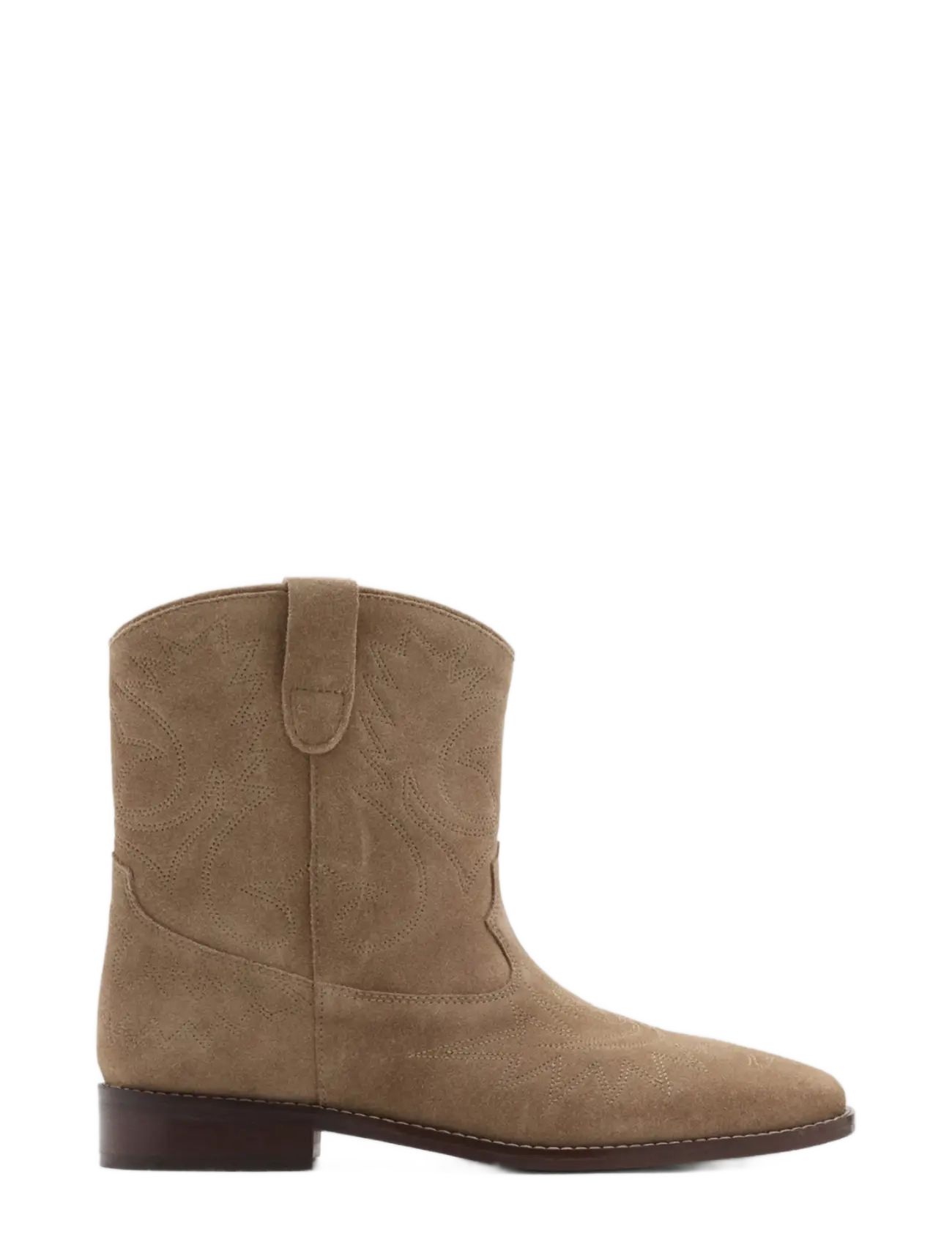 Mango Teen Suede leather ankle boots - Sko - LT PASTEL BROWN / brown