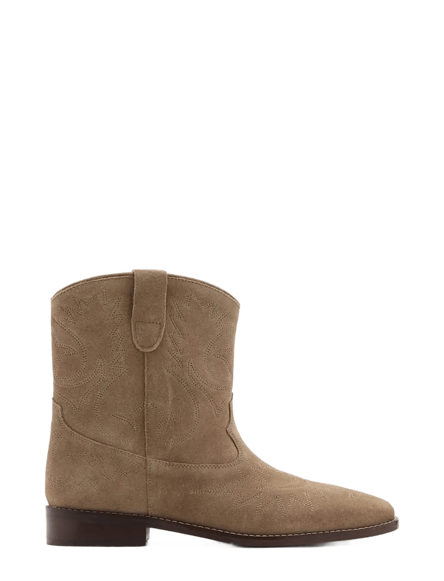 Mango Teen - Suede leather ankle boots - støvler - lt pastel brown - 0