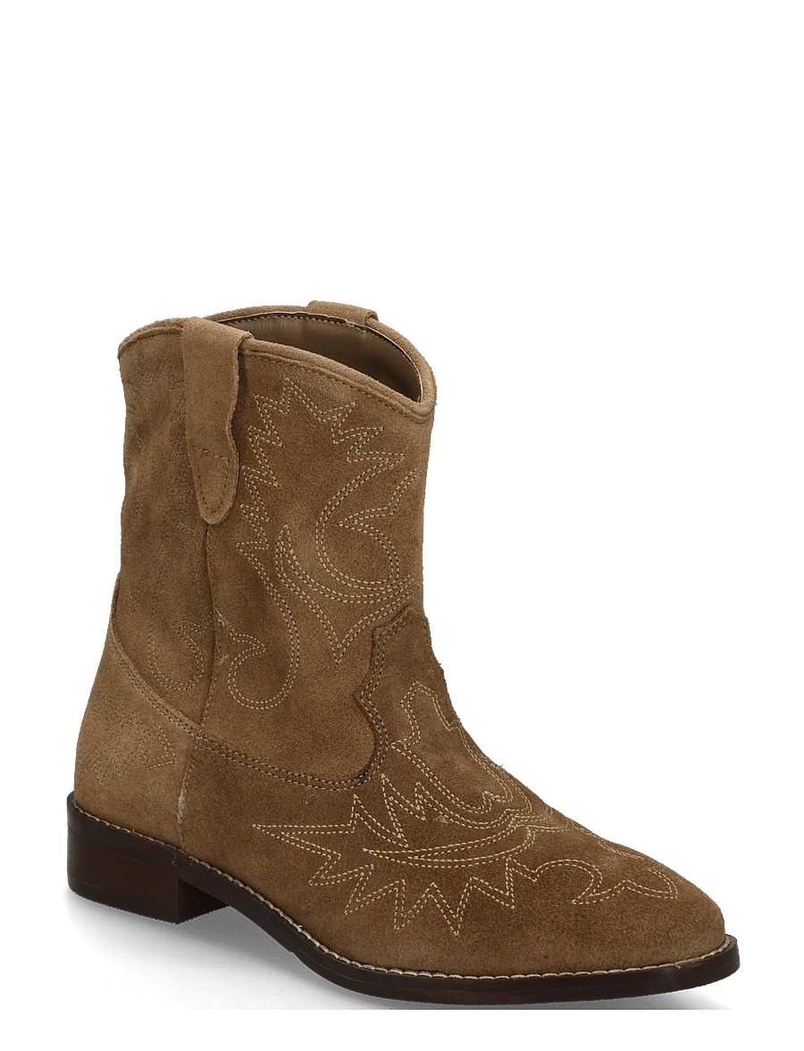 Mango Teen - Suede leather ankle boots - stövlar & kängor - lt pastel brown - 0
