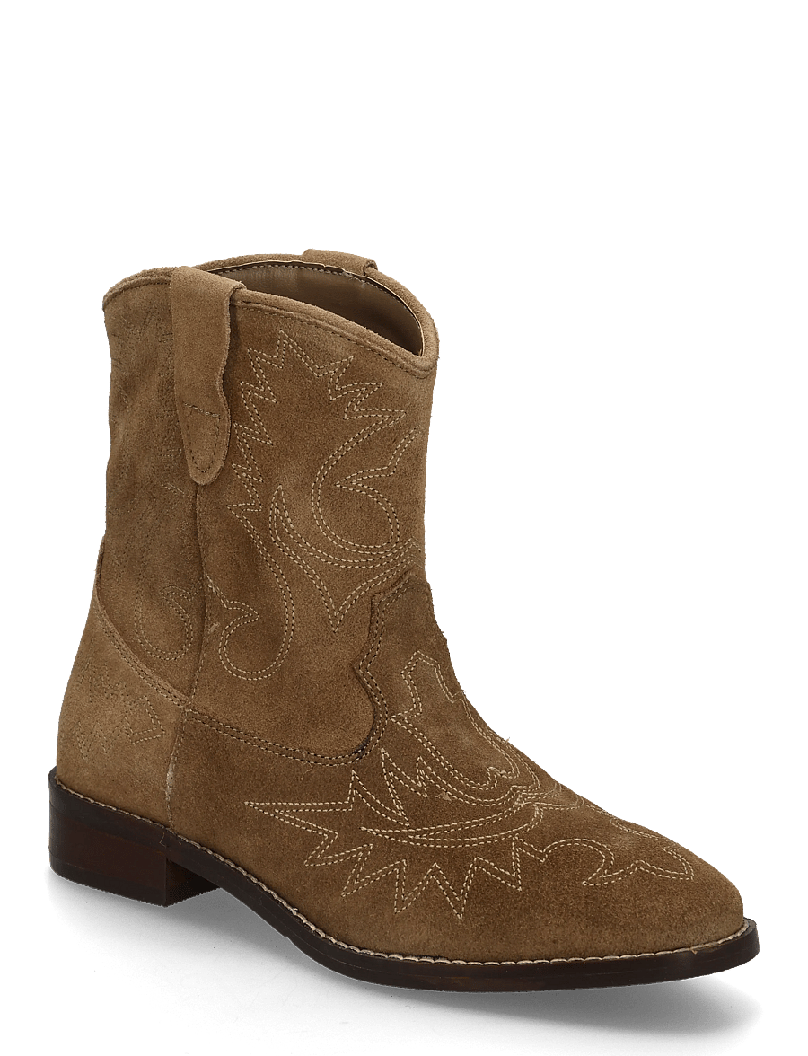 Mango Teen - Suede leather ankle boots - støvler - lt pastel brown - 0