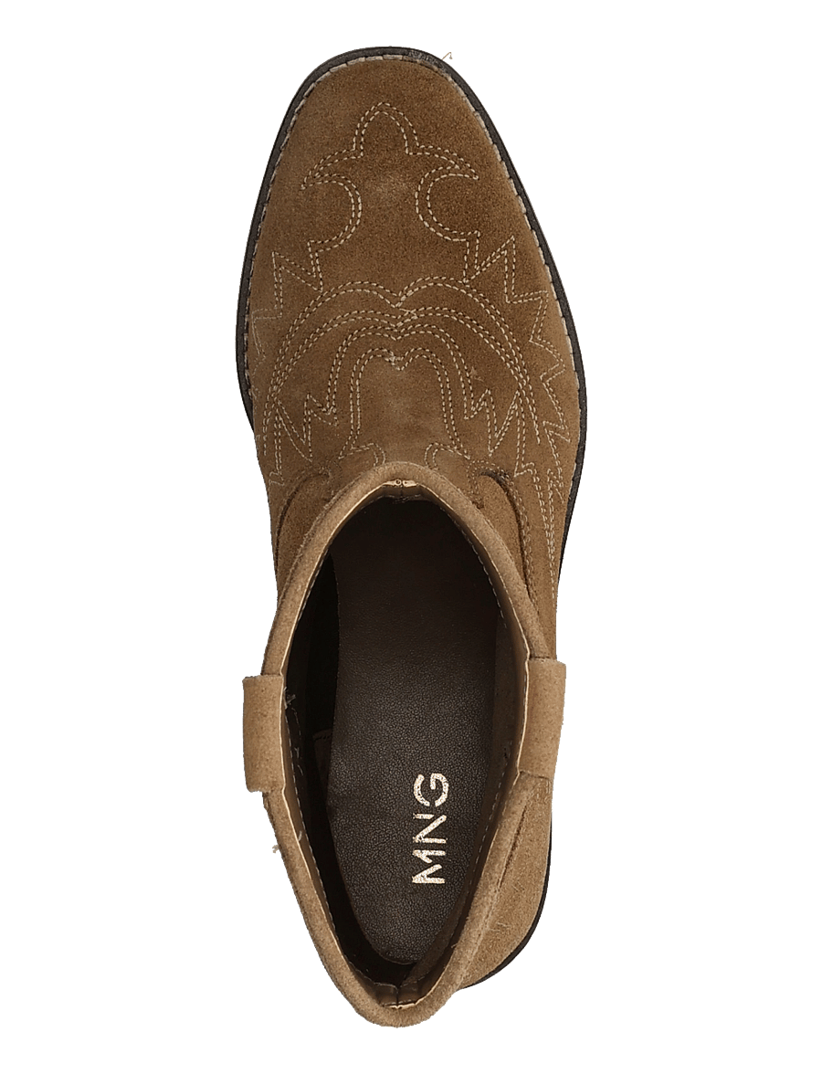 Mango Teen - Suede leather ankle boots - stövlar & kängor - lt pastel brown - 3
