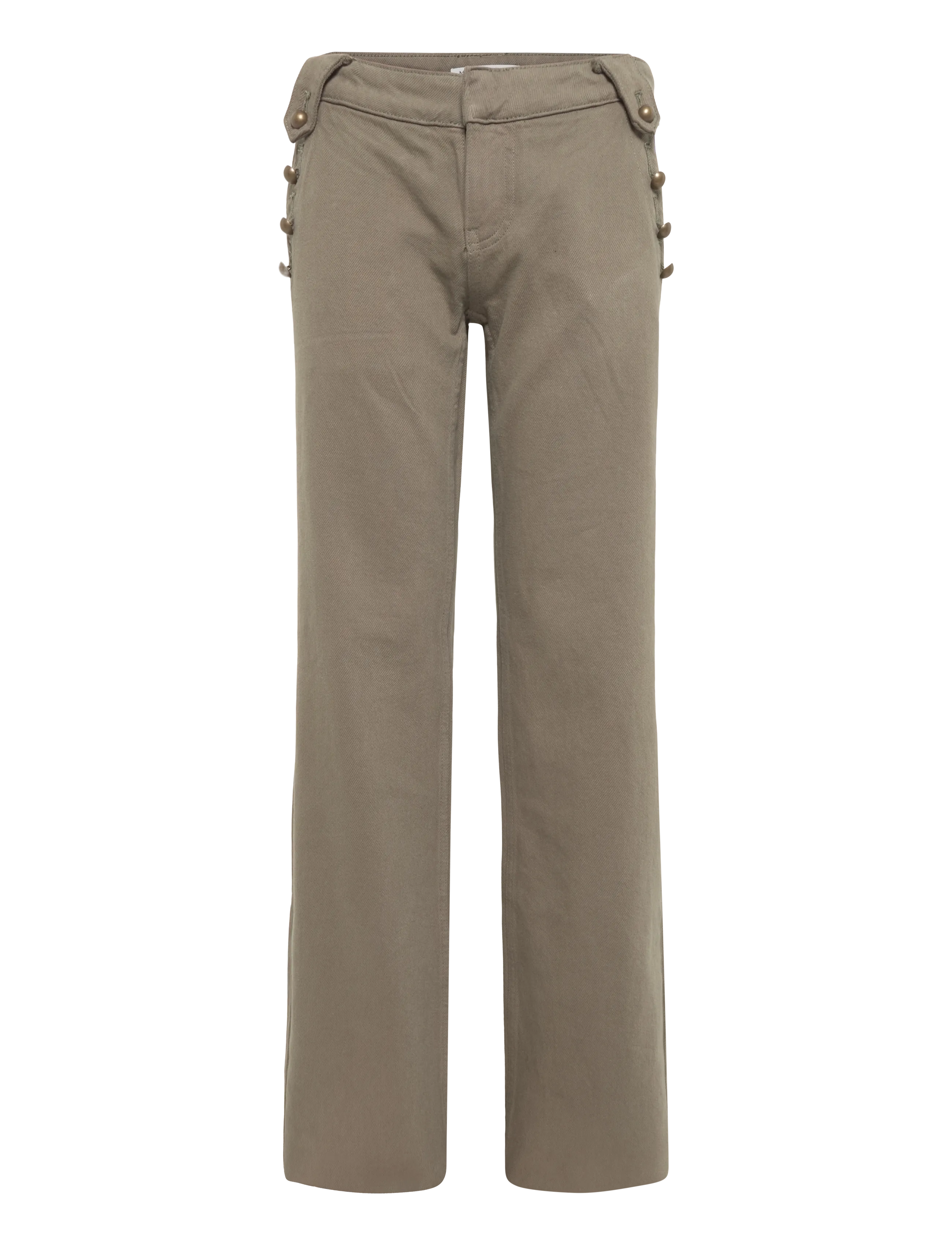Mango Teen Low-waist jeans with buttons - Jeans - BEIGE - KHAKI / khaki/green