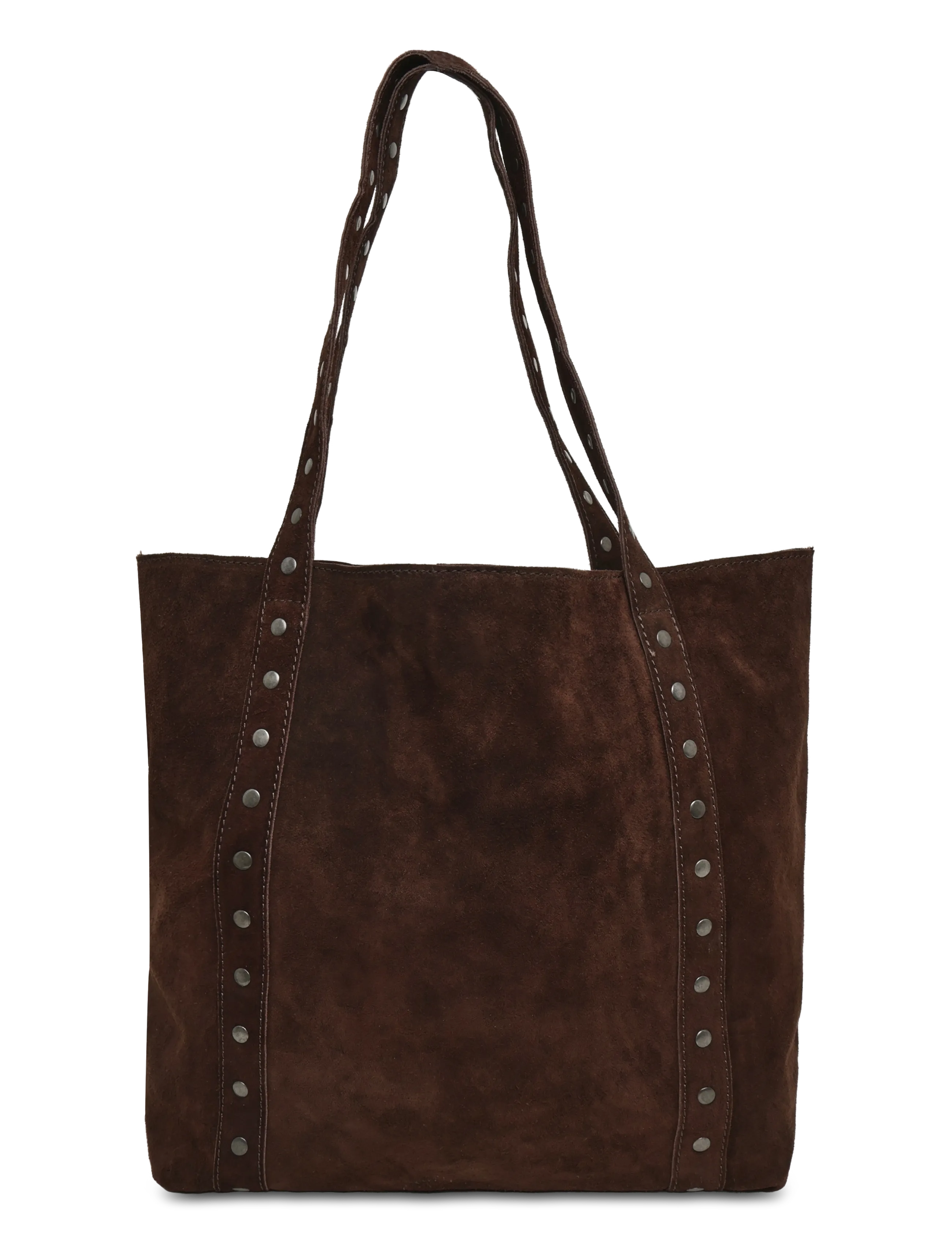 Mango Teen Leather tote bag - Accessories - DARK BROWN / brown