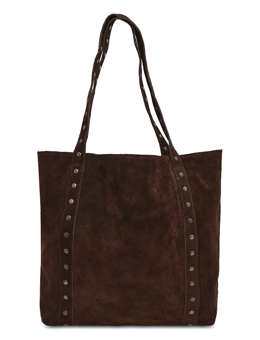 Mango Teen - Leather tote bag - totes & små tasker - dark brown - 0