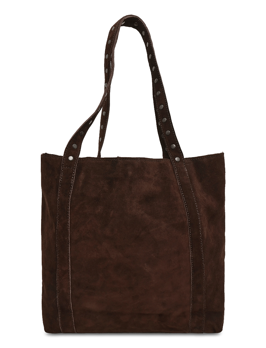 Mango Teen - Leather tote bag - totes & små tasker - dark brown - 1