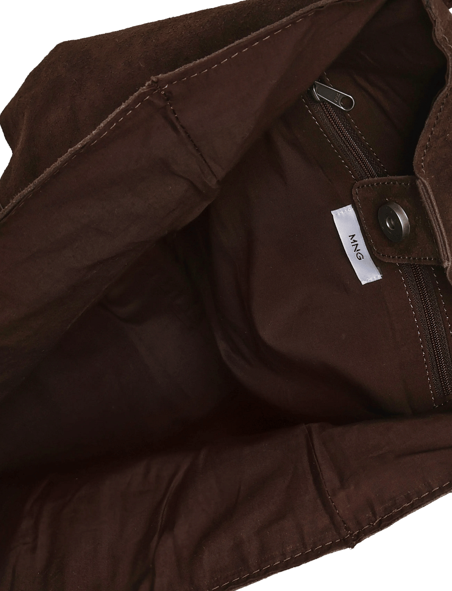 Mango Teen - Leather tote bag - totes & små tasker - dark brown - 3
