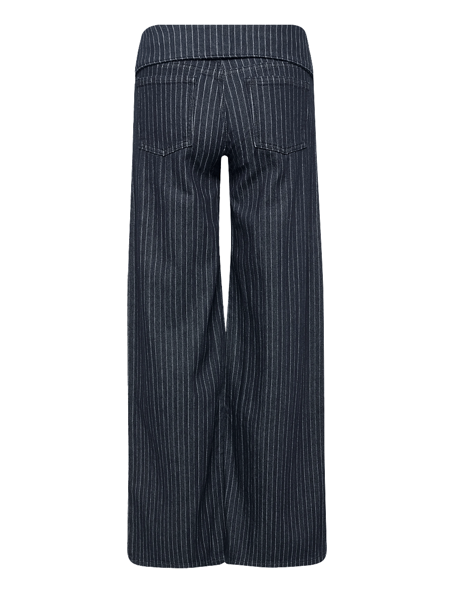 Mango Teen - Wide leg pinstriped jeans - hosen mit weitem bein - open blue - 1
