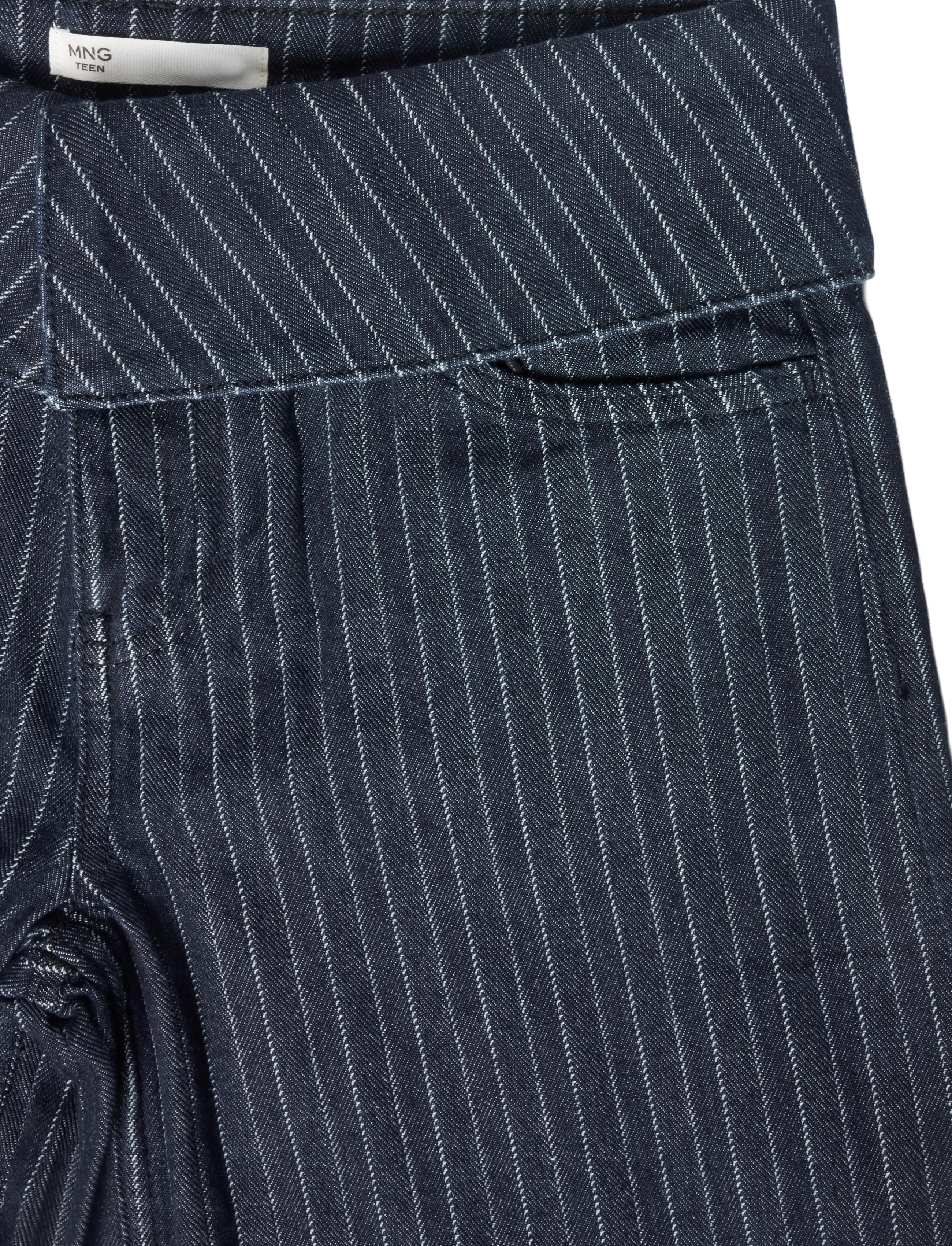 Mango Teen - Wide leg pinstriped jeans - brede jeans - open blue - 2