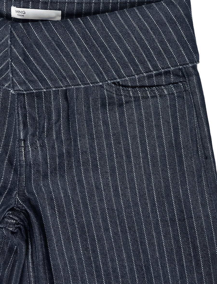 Mango Teen - Wide leg pinstriped jeans - hosen mit weitem bein - open blue - 2