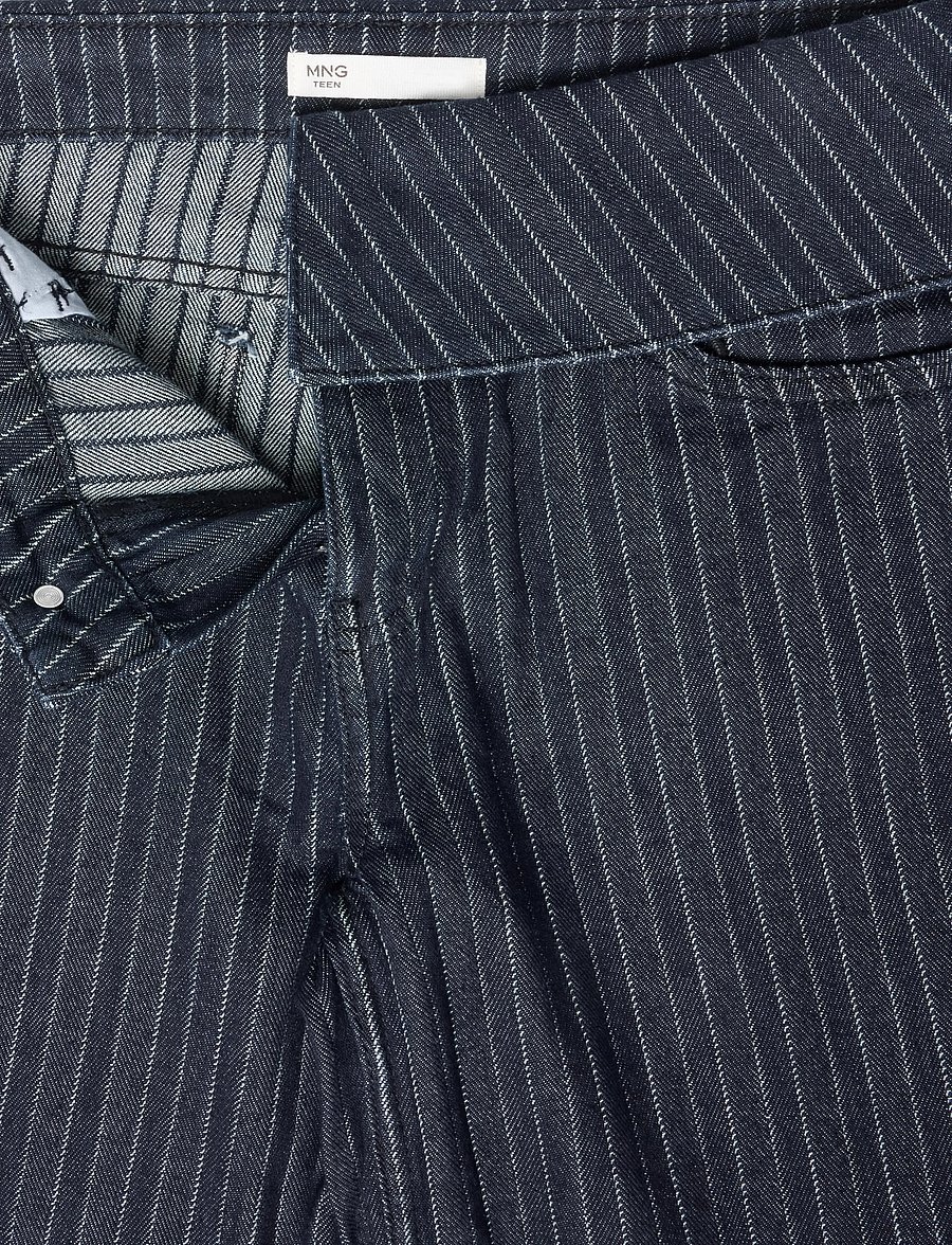Mango Teen - Wide leg pinstriped jeans - hosen mit weitem bein - open blue - 3
