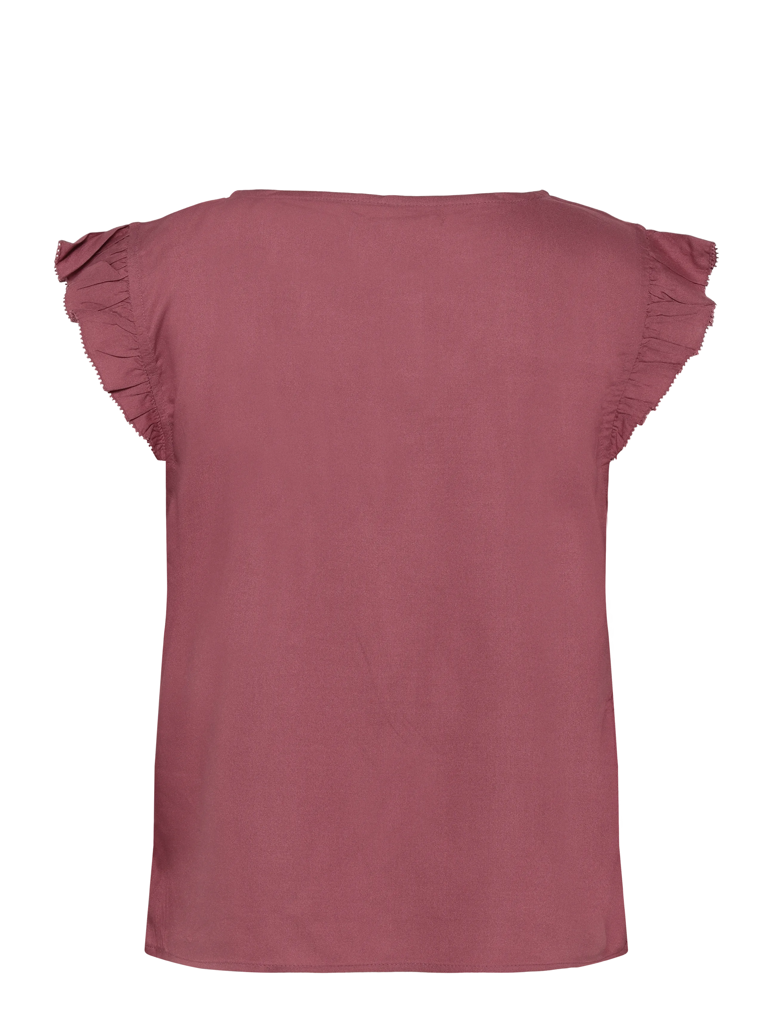 Mango Teen - V-neck top with frill detail - bluser & tunikaer - dark red - 2