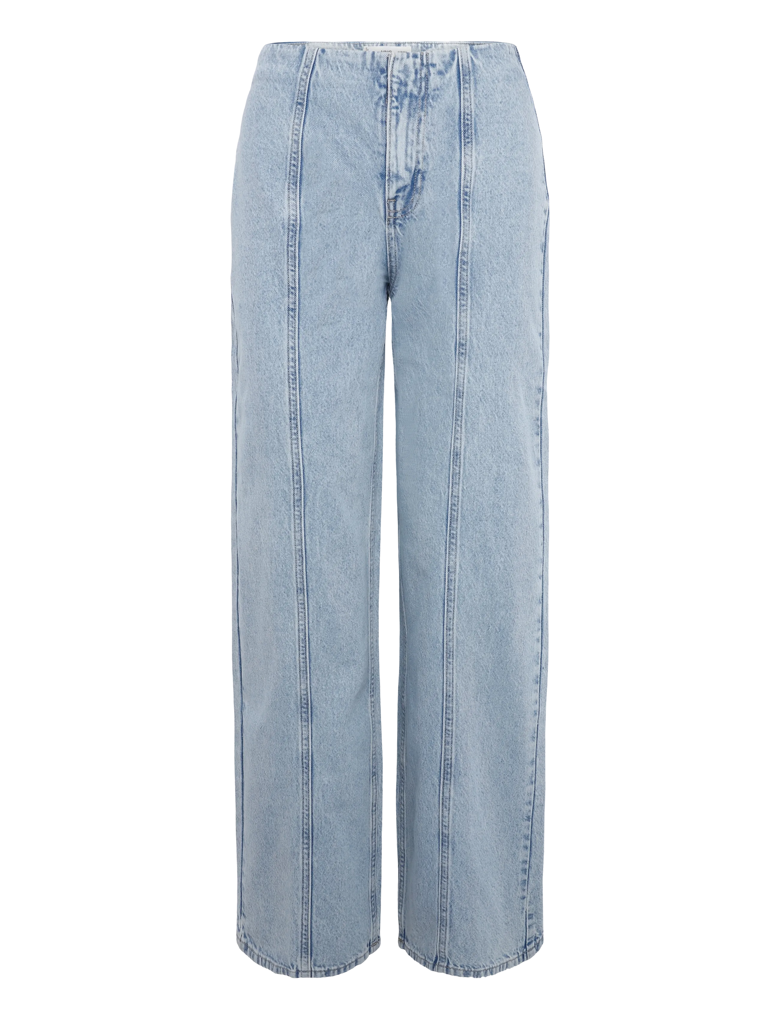 Mango Teen Wide leg stitched jeans - Vida jeans - OPEN BLUE / blue