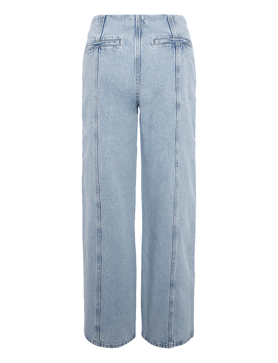 Mango Teen - Wide leg stitched jeans - brede jeans - open blue - 2