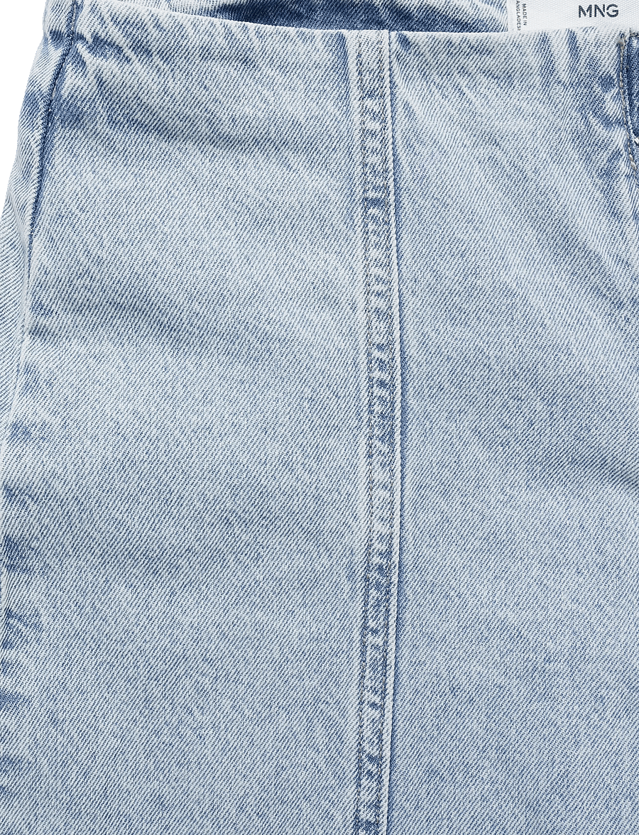 Mango Teen - Wide leg stitched jeans - brede jeans - open blue - 4