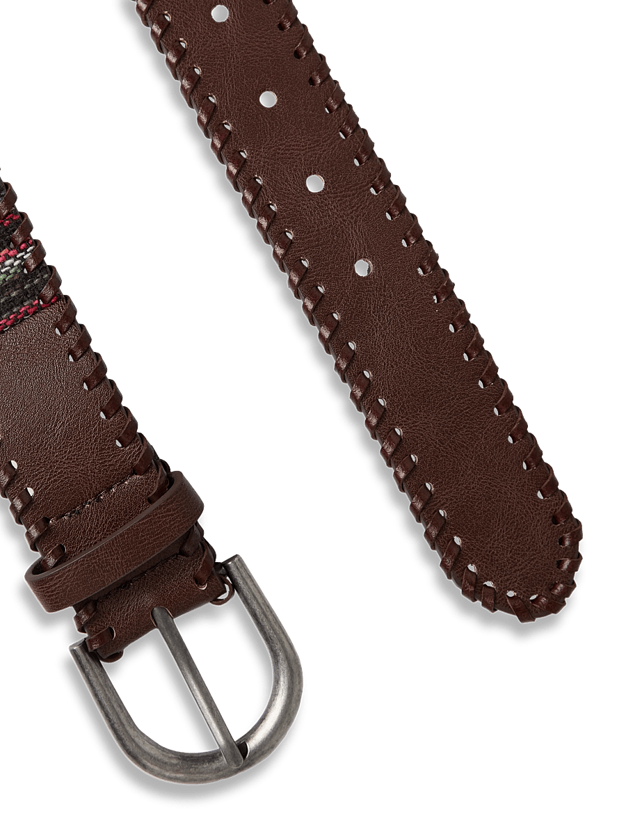 Mango Teen - Combined braided belt - bælter - dark brown - 1