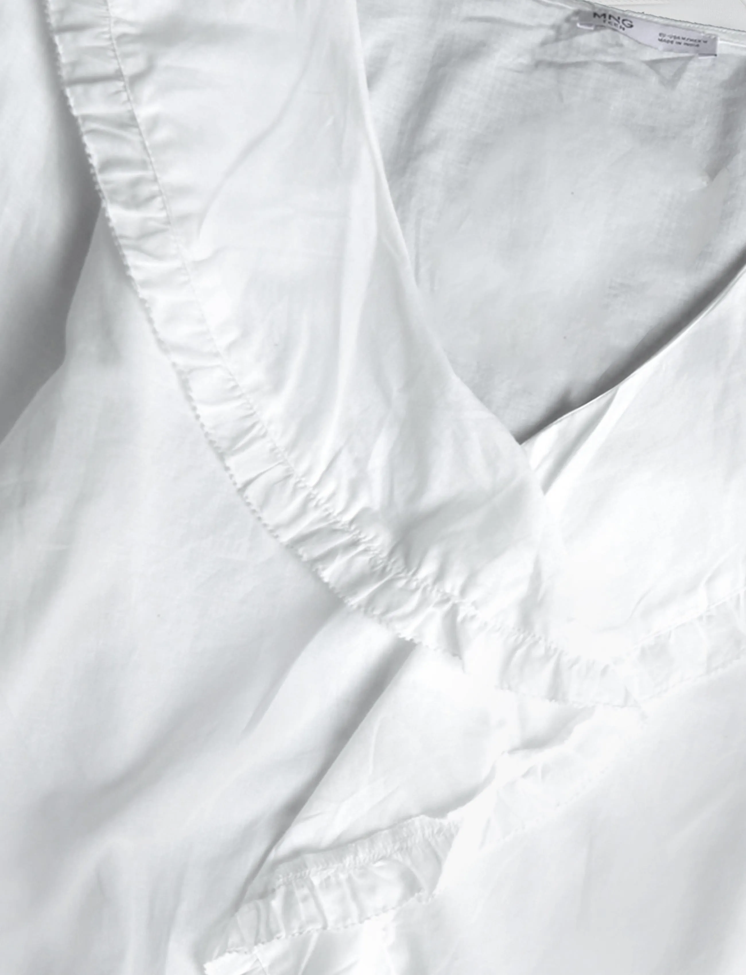 Mango Teen - Ruffled cotton blouse - bluser & tunikaer - natural white - 4