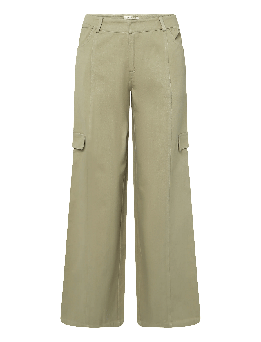 Mango Teen - Wide leg cargo jeans - vida jeans - beige - khaki - 1