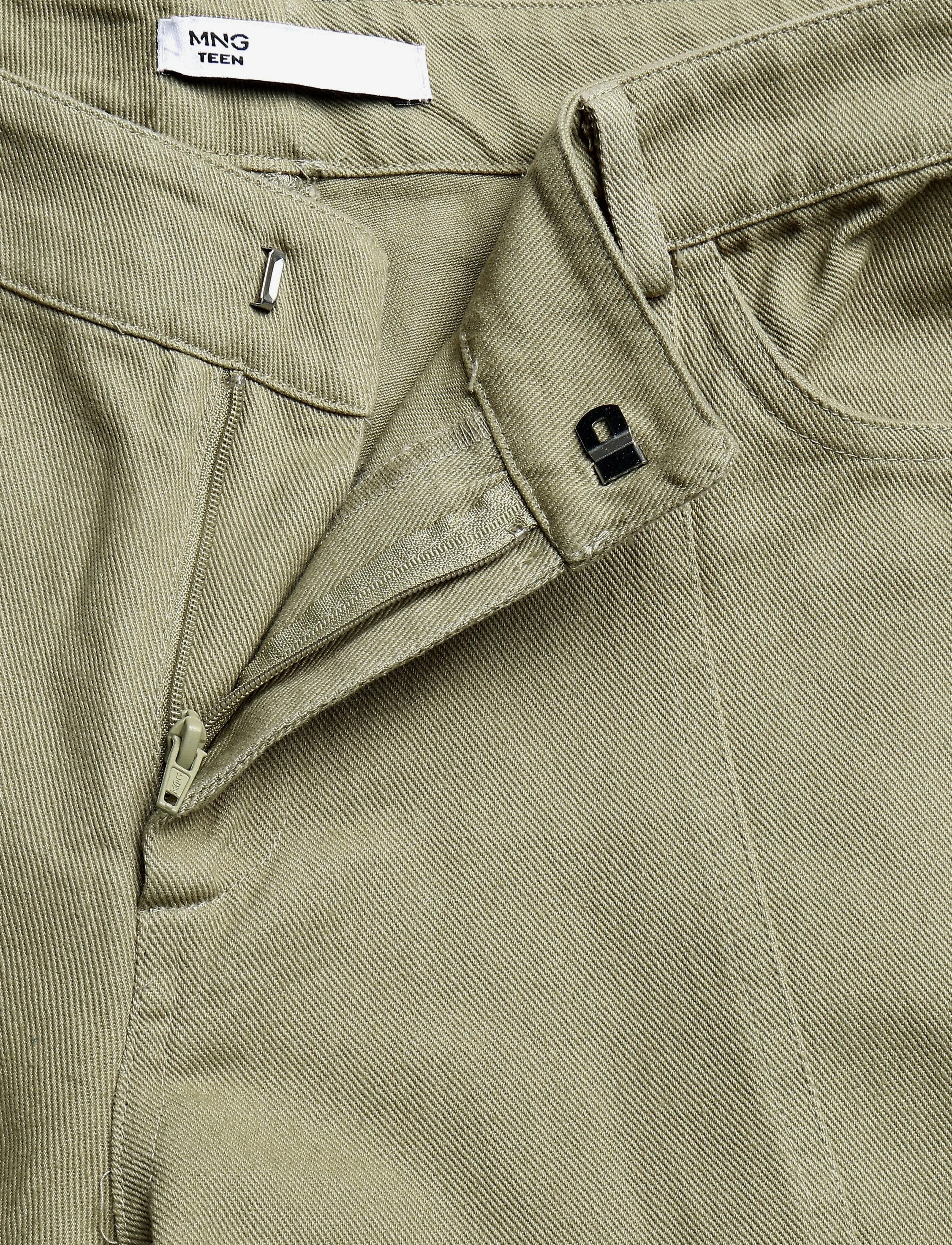 Mango Teen - Wide leg cargo jeans - vida jeans - beige - khaki - 5