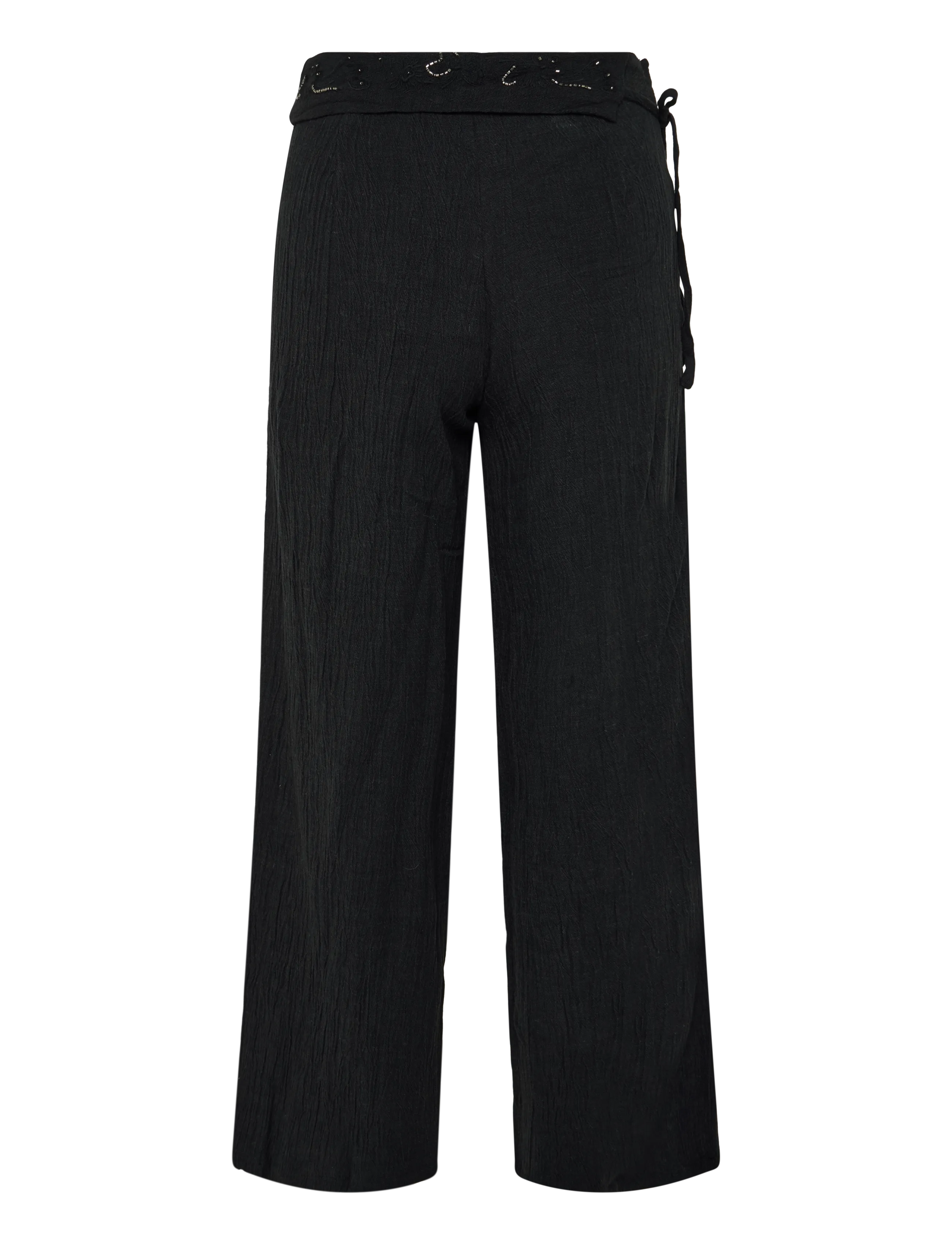 Mango Teen - Trousers with embroidered turn-up waistline - bukser - charcoal - 1