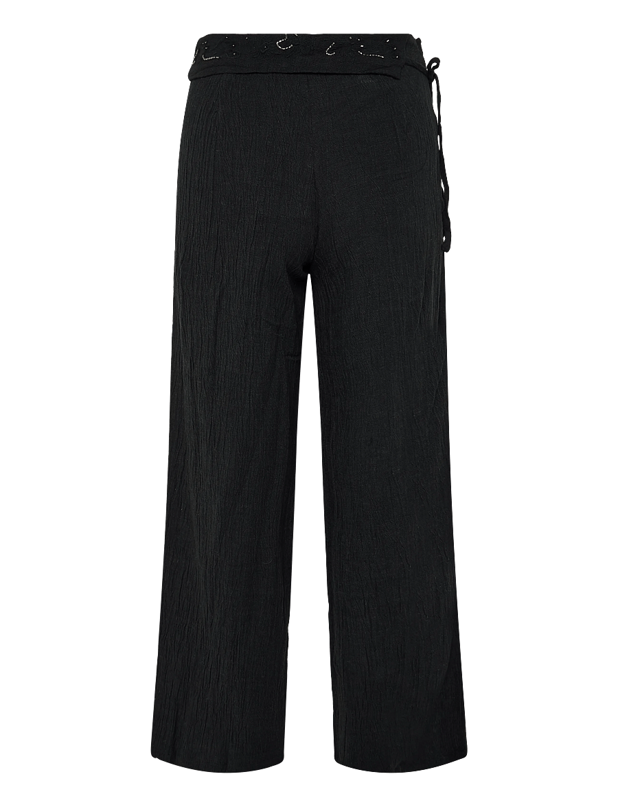 Mango Teen - Trousers with embroidered turn-up waistline - bukser - charcoal - 1