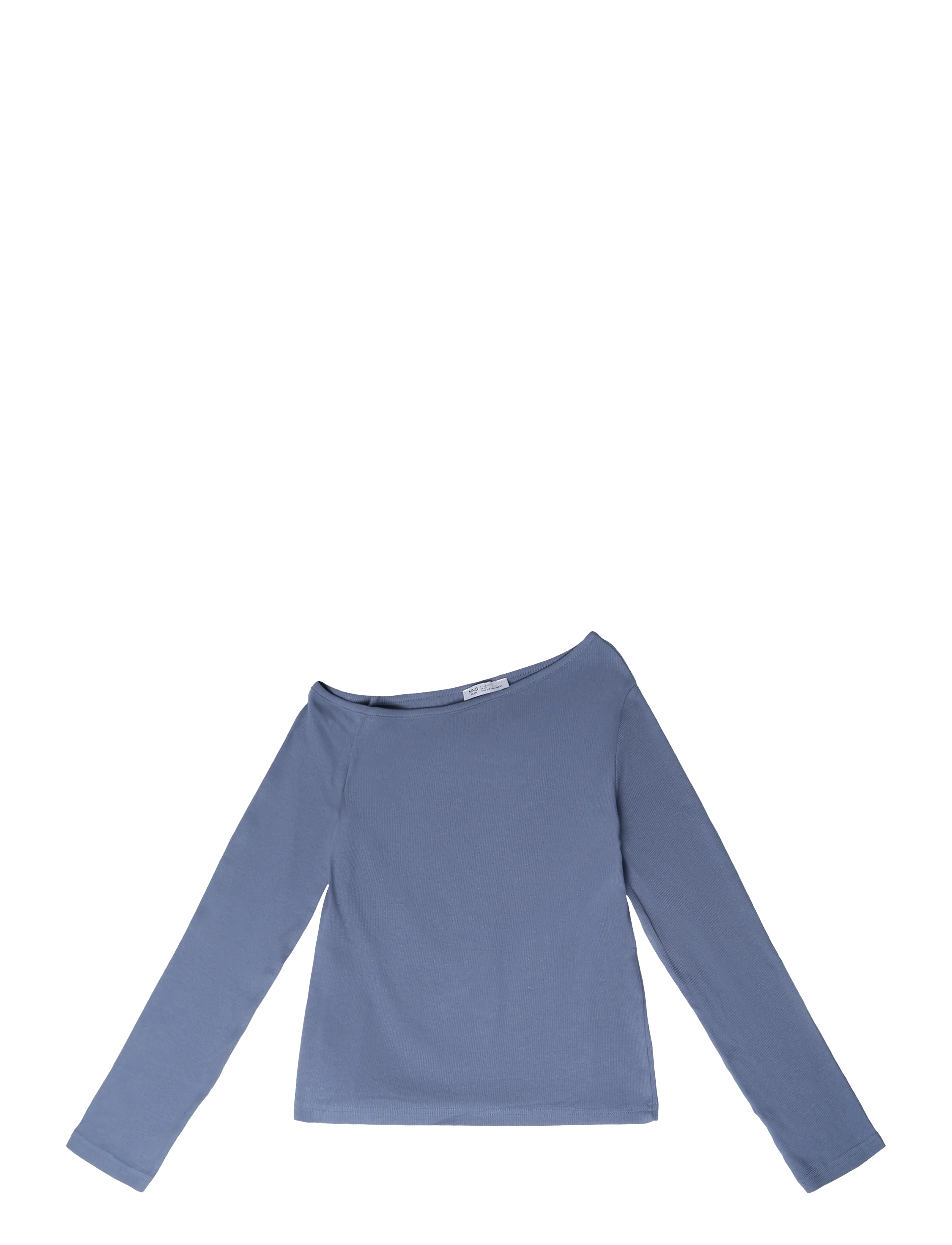 Mango Teen Asymmetric cable knit t-shirt - Mango Teen - MEDIUM BLUE / blue