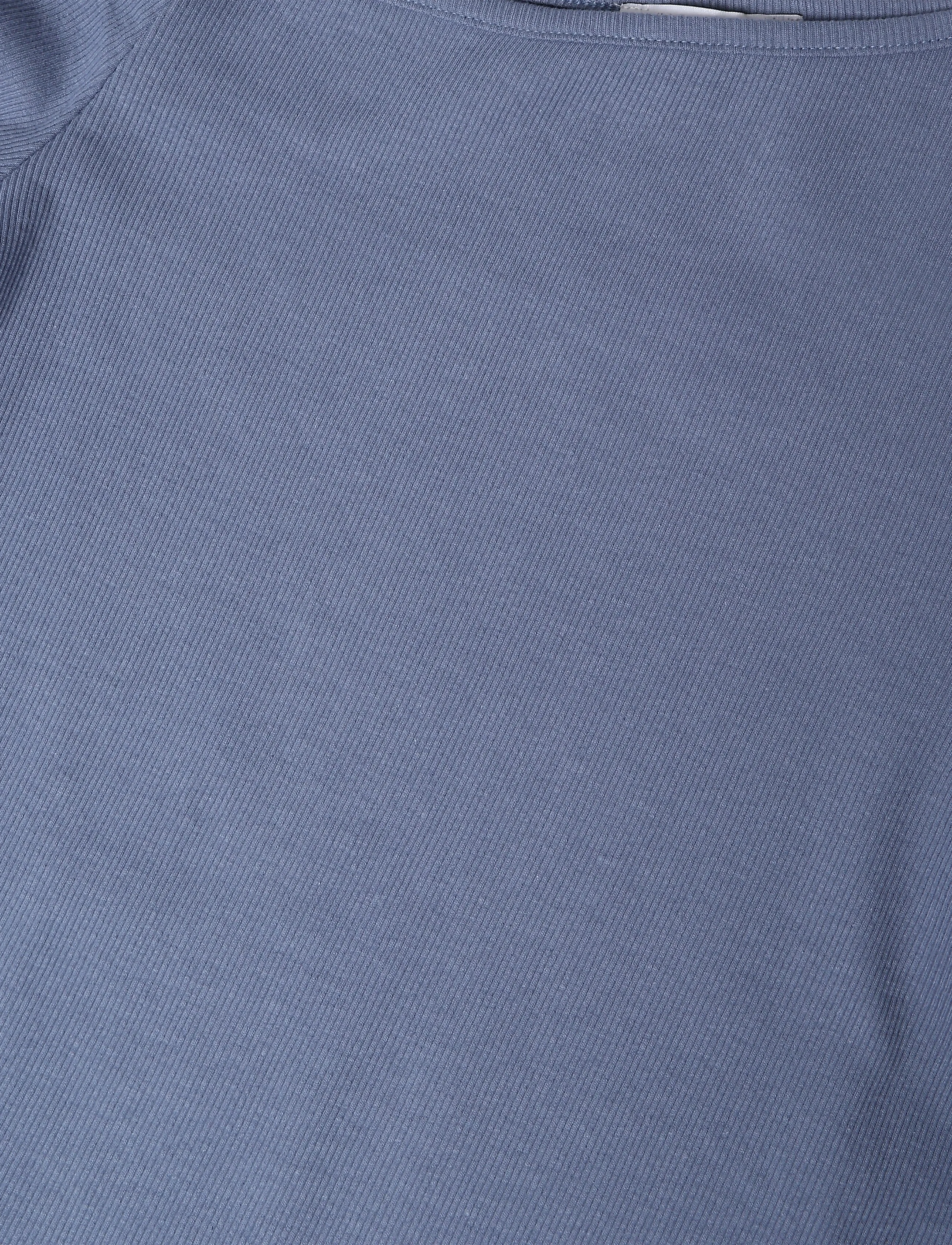 Mango Teen - Asymmetric cable knit t-shirt - langærmede t-shirts - medium blue - 2