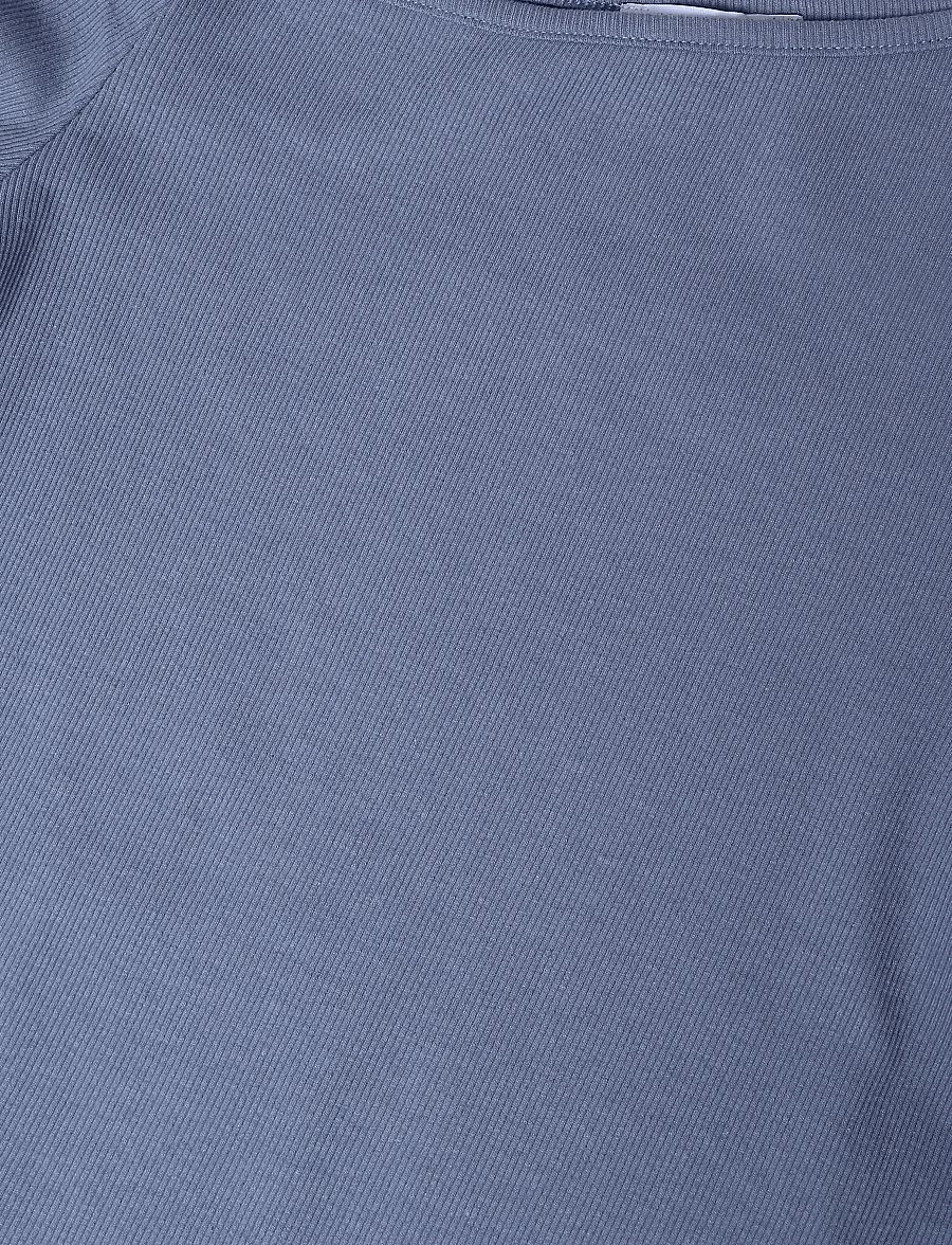 Mango Teen - Asymmetric cable knit t-shirt - langærmede t-shirts - medium blue - 2