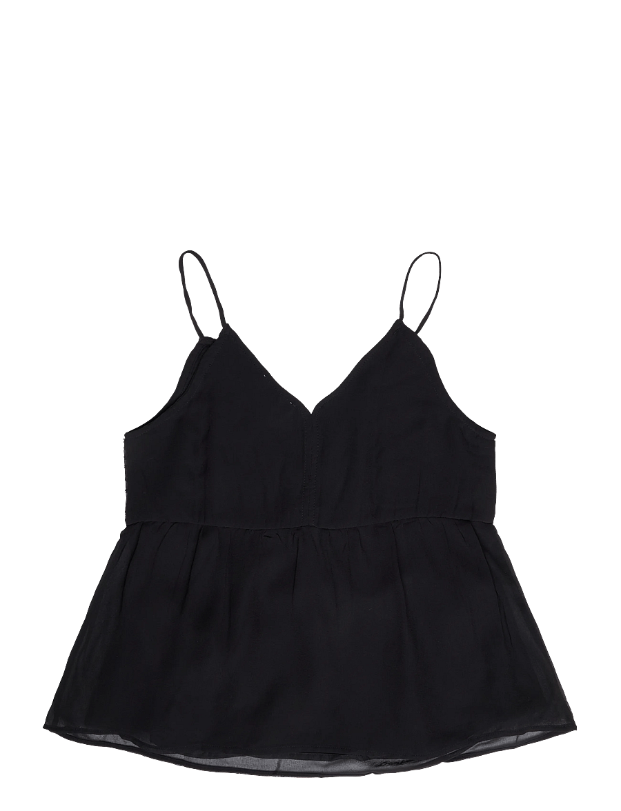 Mango Teen - Beaded detail strappy top - västar - black - 2
