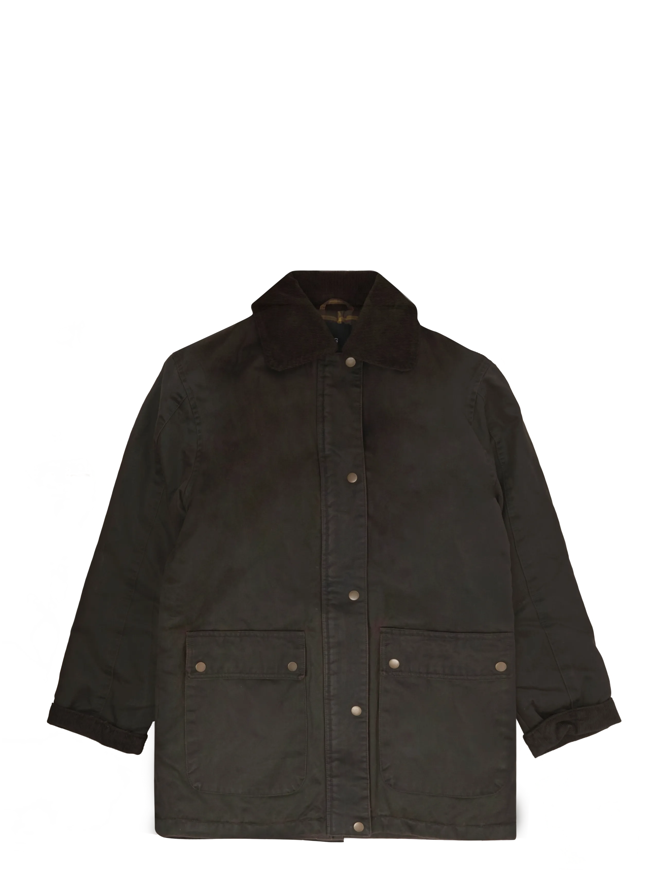 Mango Teen Oversized parka with corduroy collar - Overtøj - DARK BROWN / brown