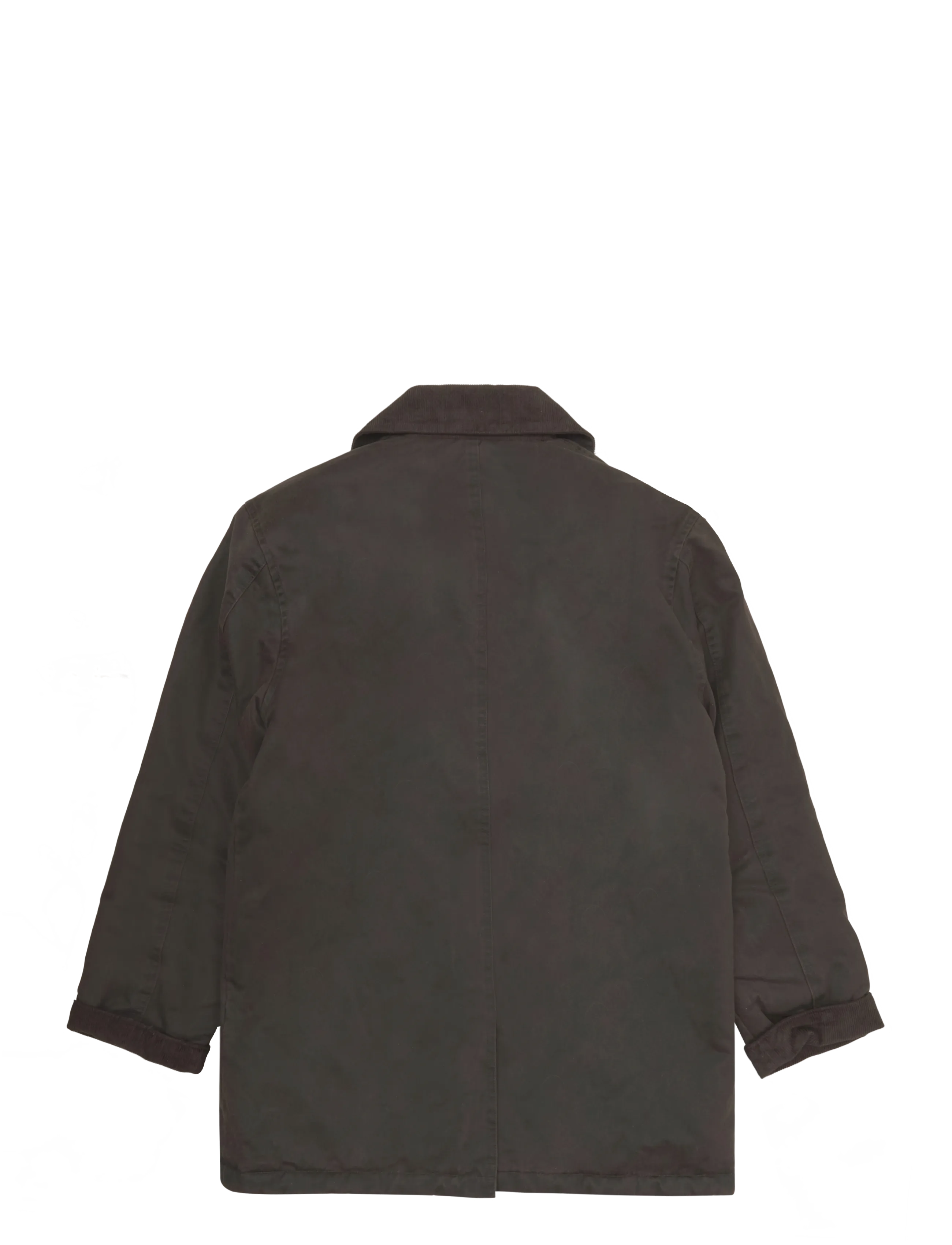 Mango Teen - Oversized parka with corduroy collar - parkas - dark brown - 1