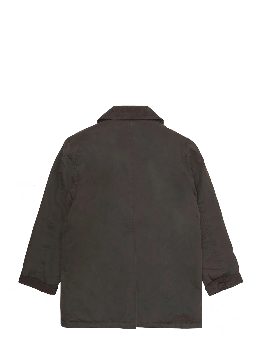 Mango Teen - Oversized parka with corduroy collar - parkas - dark brown - 1