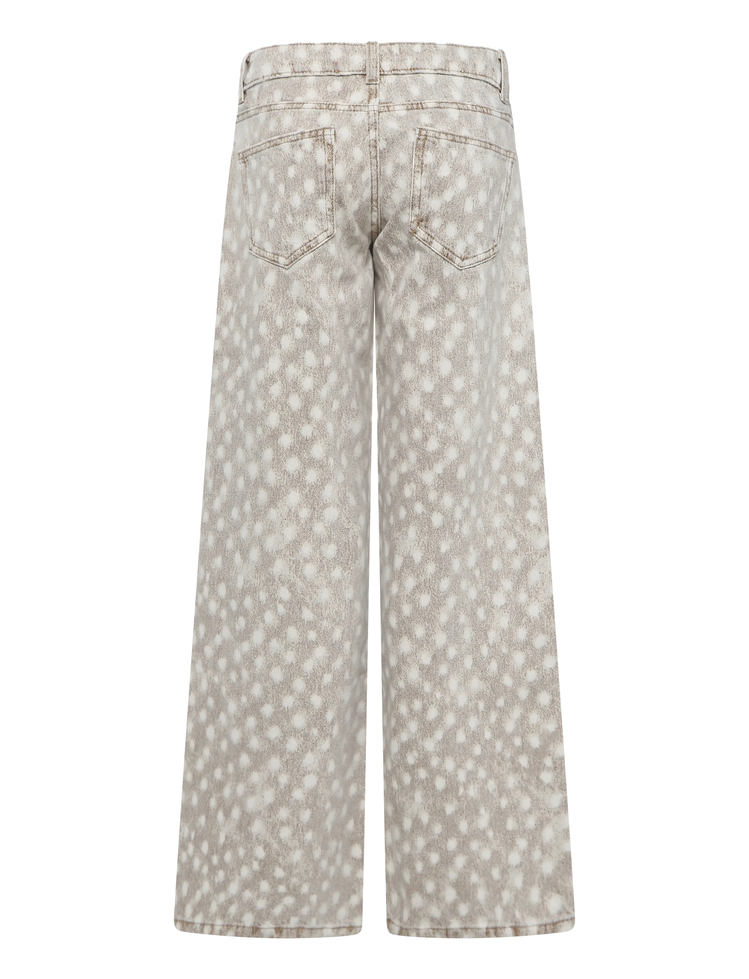 Mango Teen - Animal-print straight jeans - regular jeans - brown - 2
