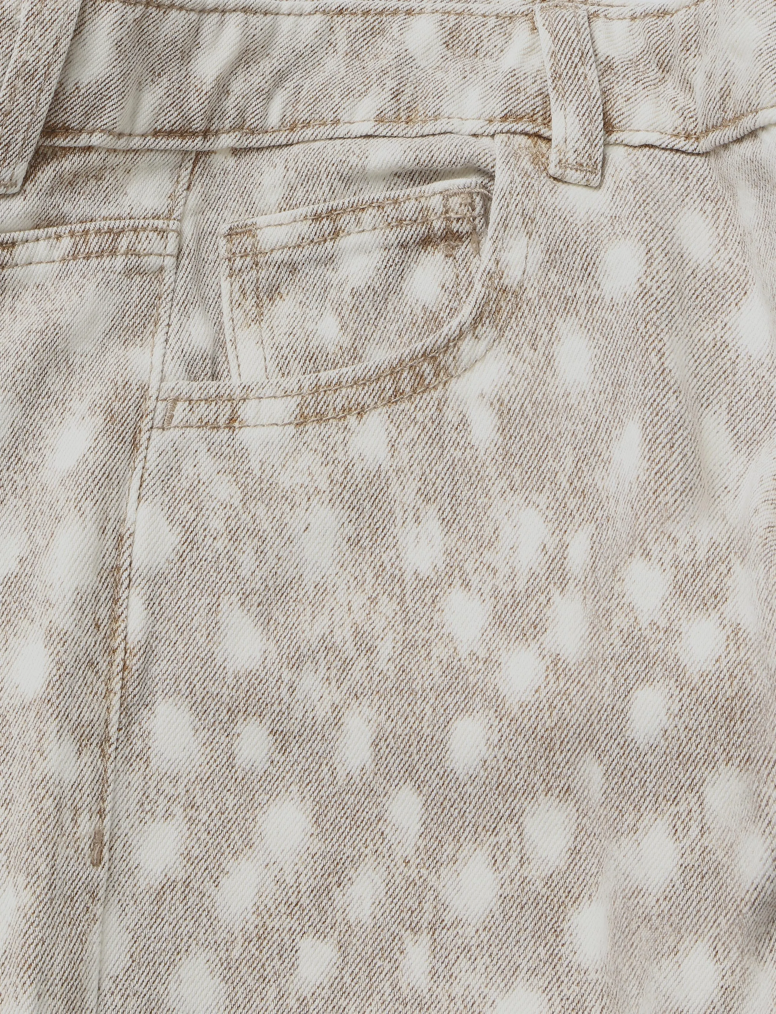 Mango Teen - Animal-print straight jeans - regular jeans - brown - 4