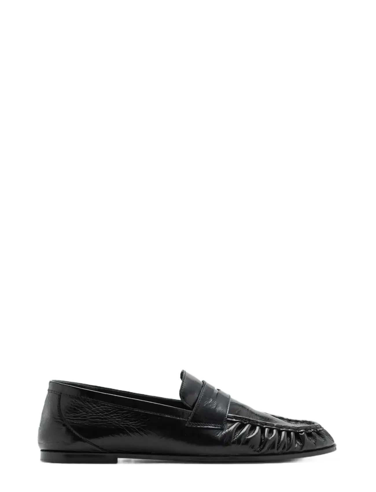 Mango Teen Leather loafers - Ballerinaskor & Slip-ons - BLACK / black