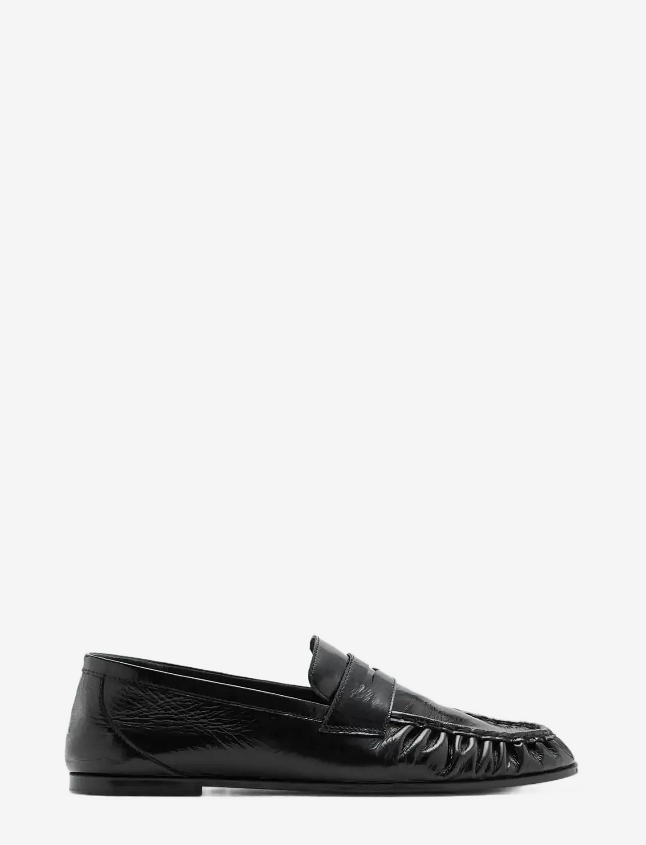 Mango Teen Leather Loafers - Black - 40