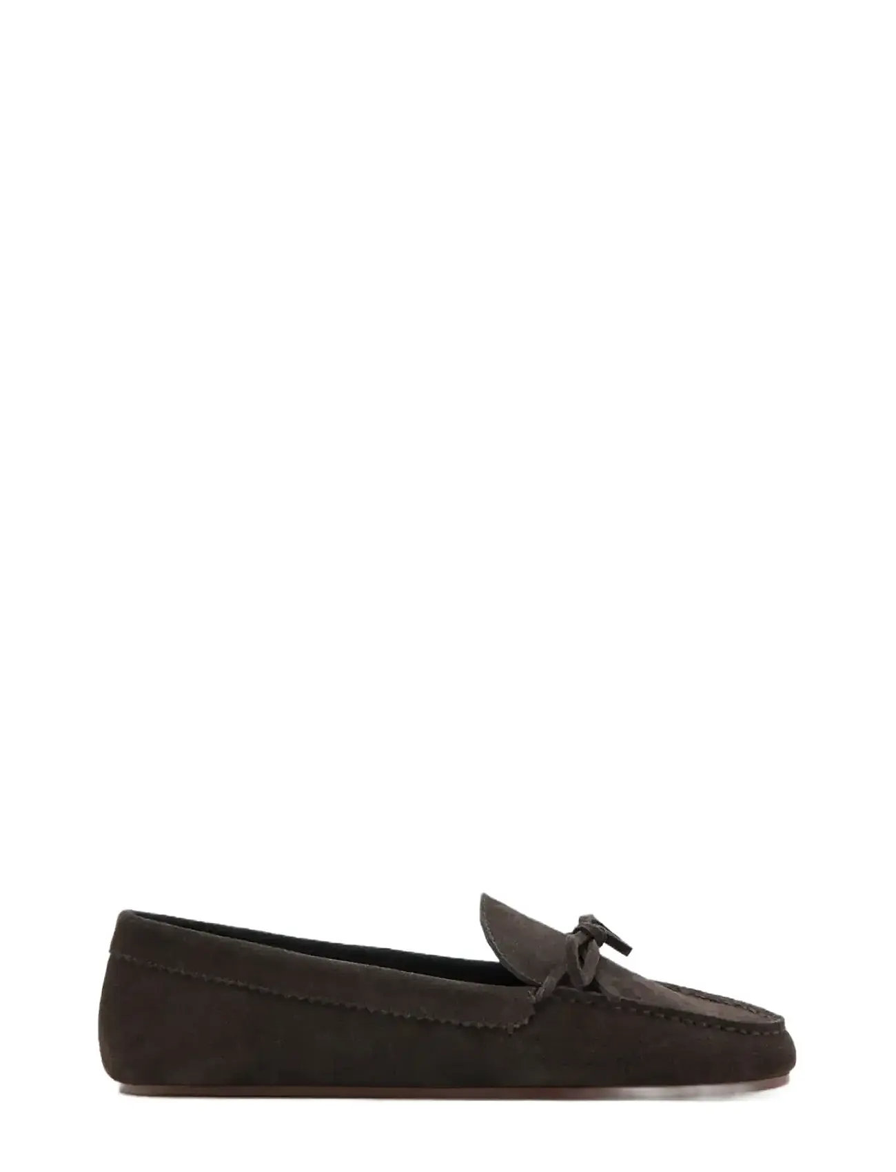 Mango Suede Moccasin With Bow - - 38 1