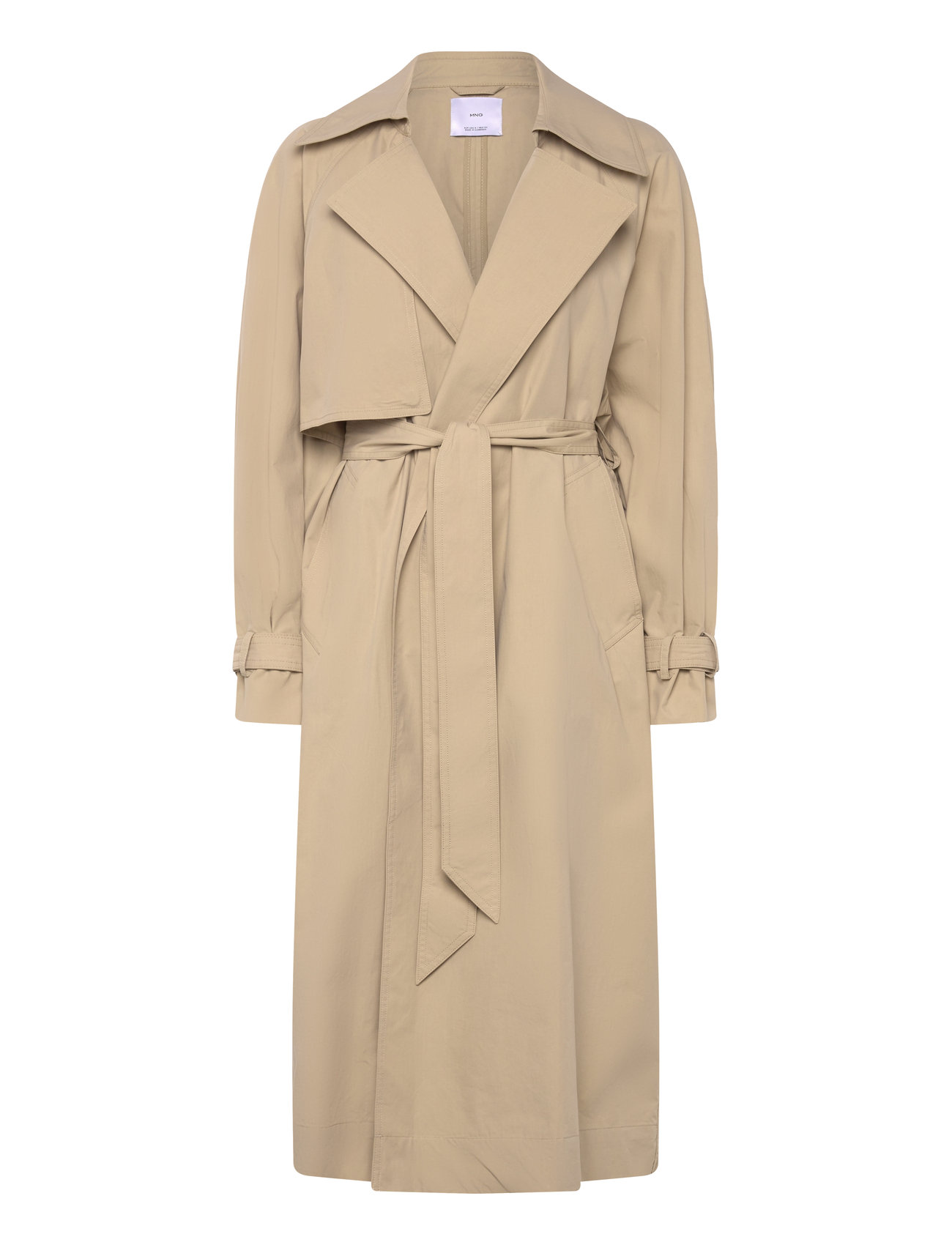 Mango Cotton Trench Coat With Belt - - L 1