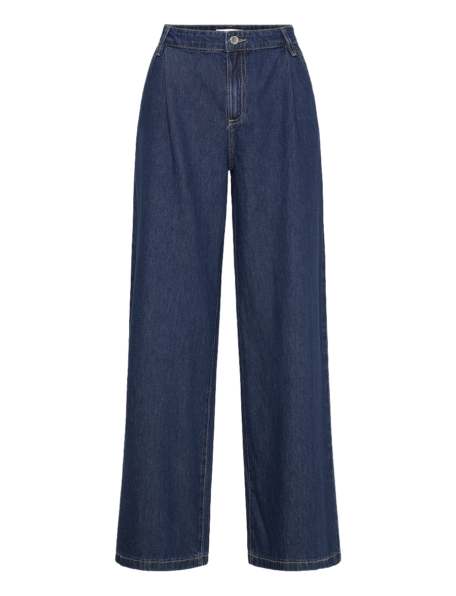 Mango - Wide leg pleated jeans - raka jeans - open blue - 1