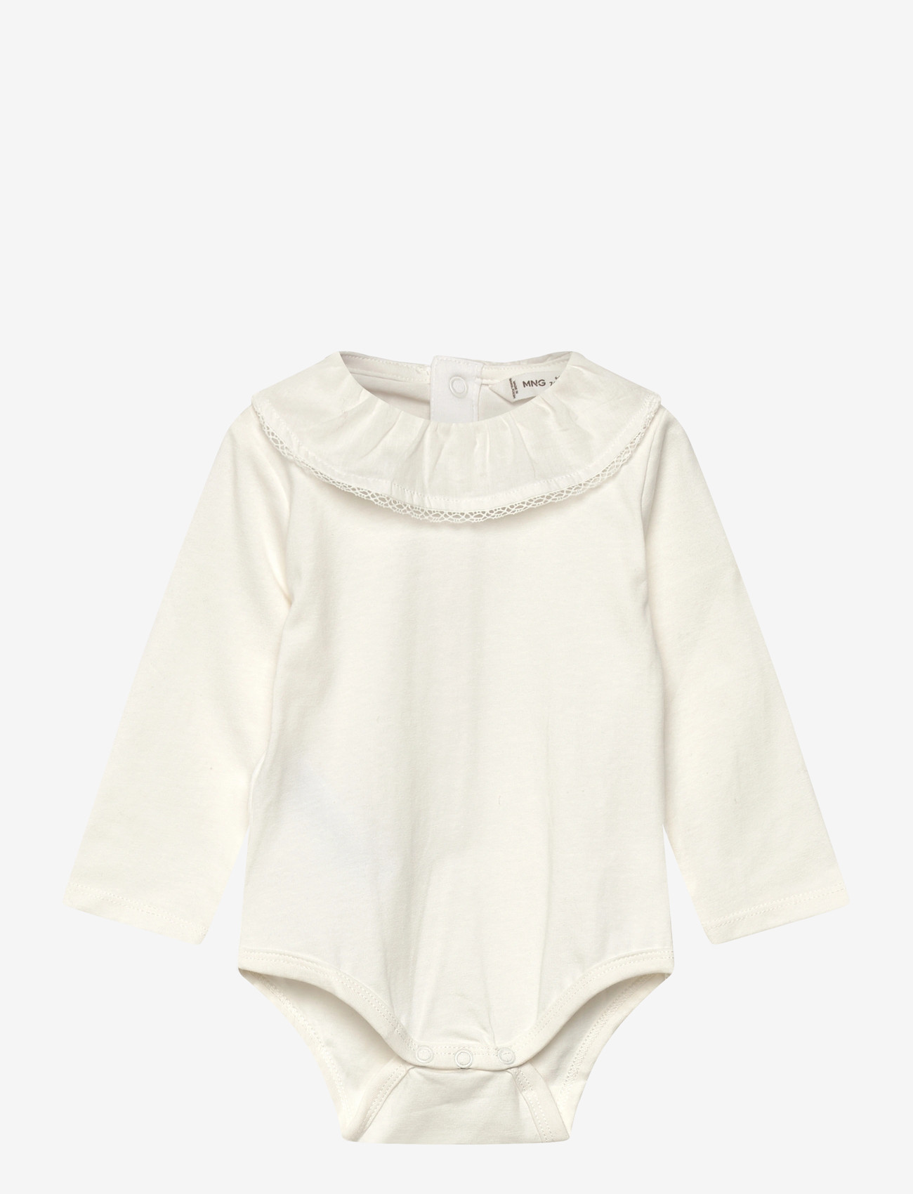 Mango - Embroidered babydoll-neck body - natural white - 0