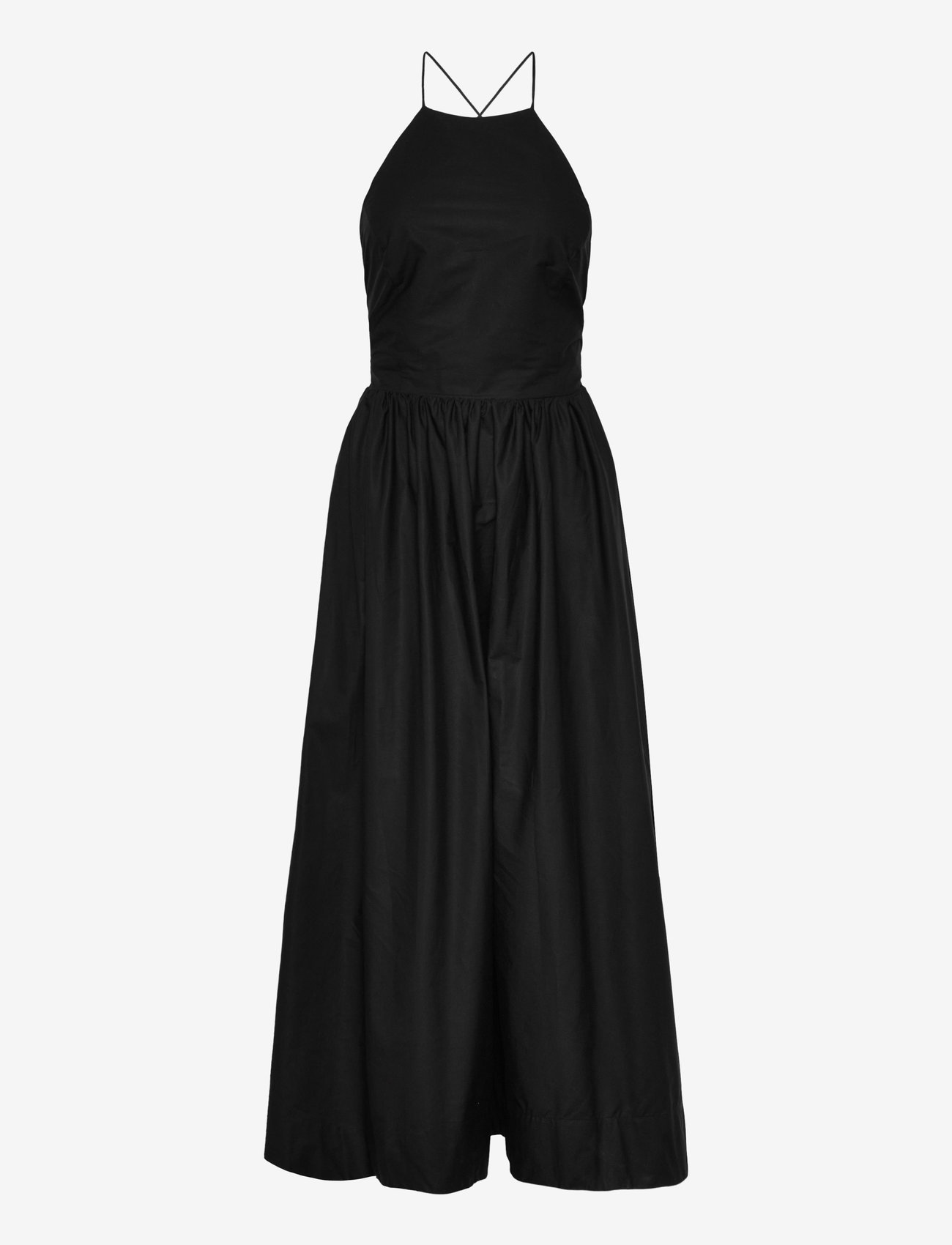 Mango - Halter dress with crossed back - midi kjoler - black - 0