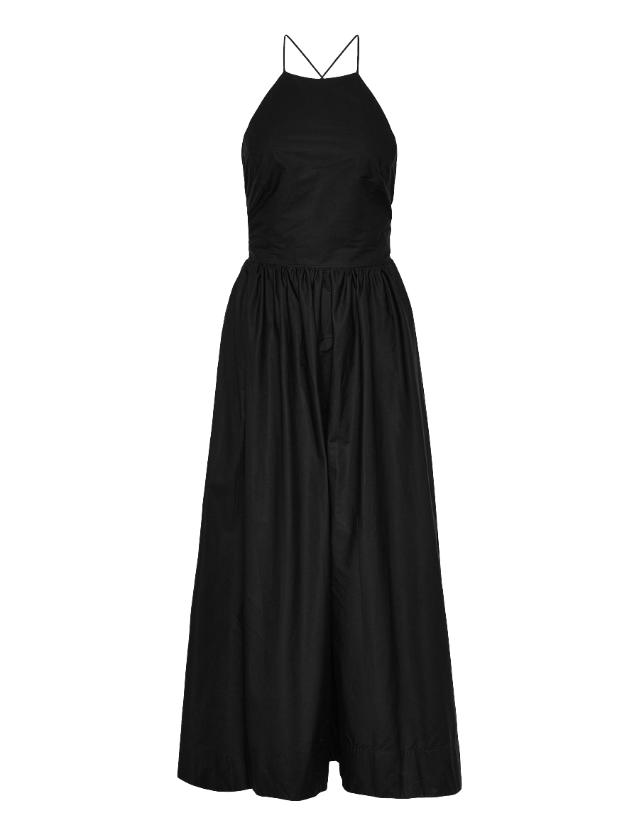 Mango - Halter dress with crossed back - midikleider - black - 1