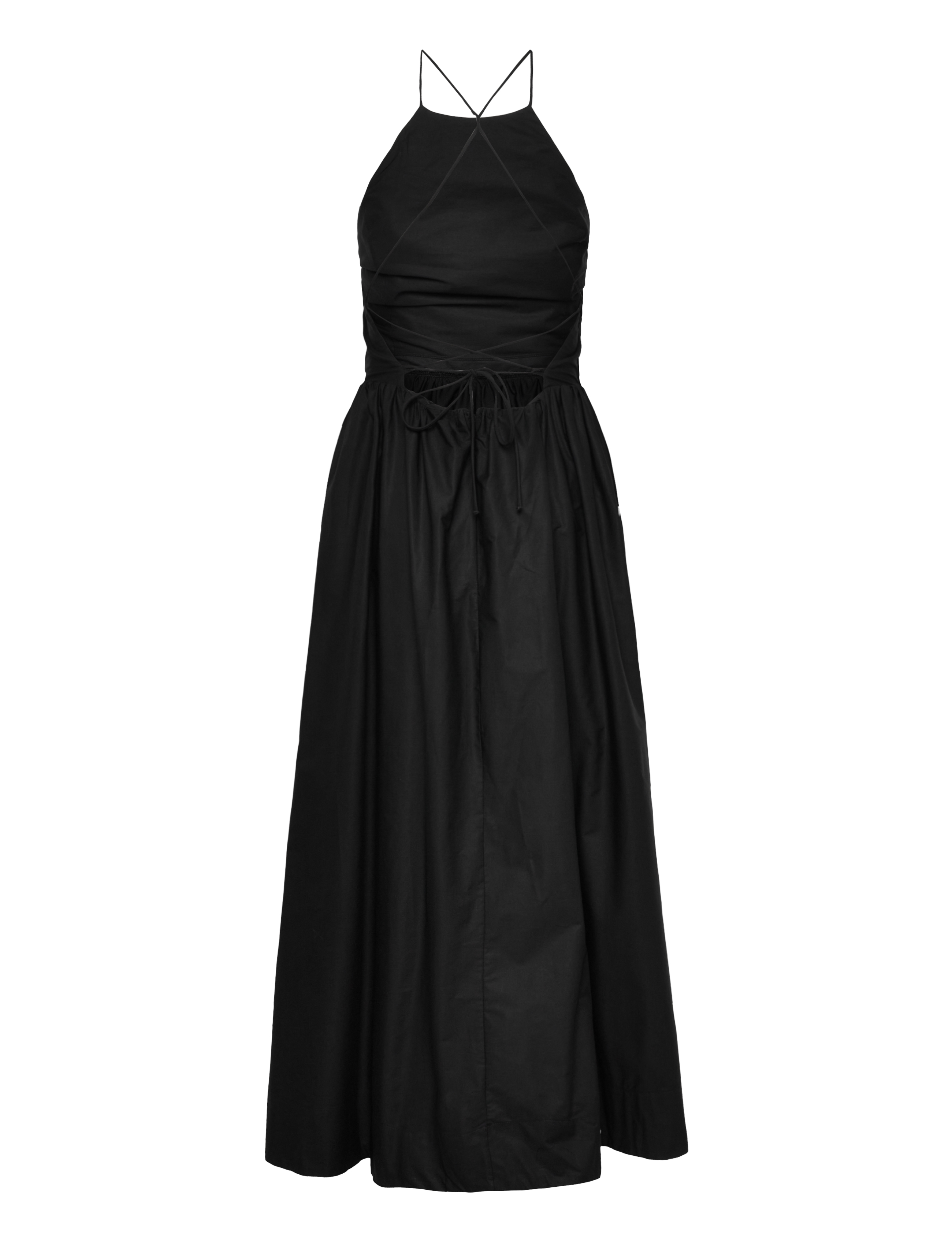 Mango - Halter dress with crossed back - midimekot - black - 2