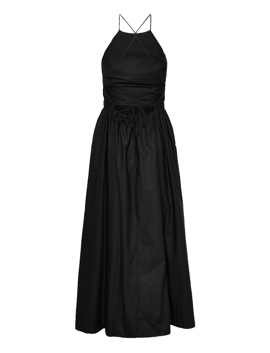 Mango - Halter dress with crossed back - midikleider - black - 2