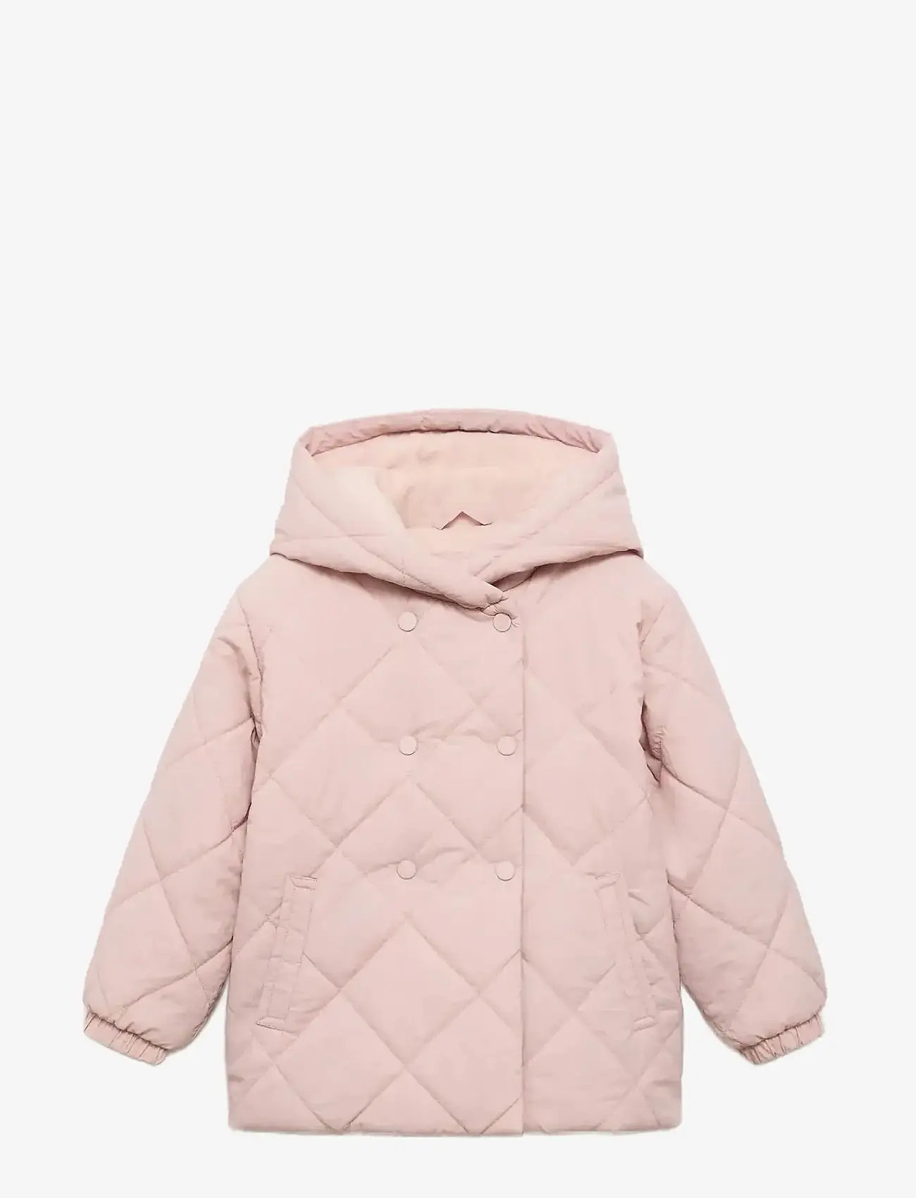 Mango - Hood puffer coat - herbstjacken - pink - 0