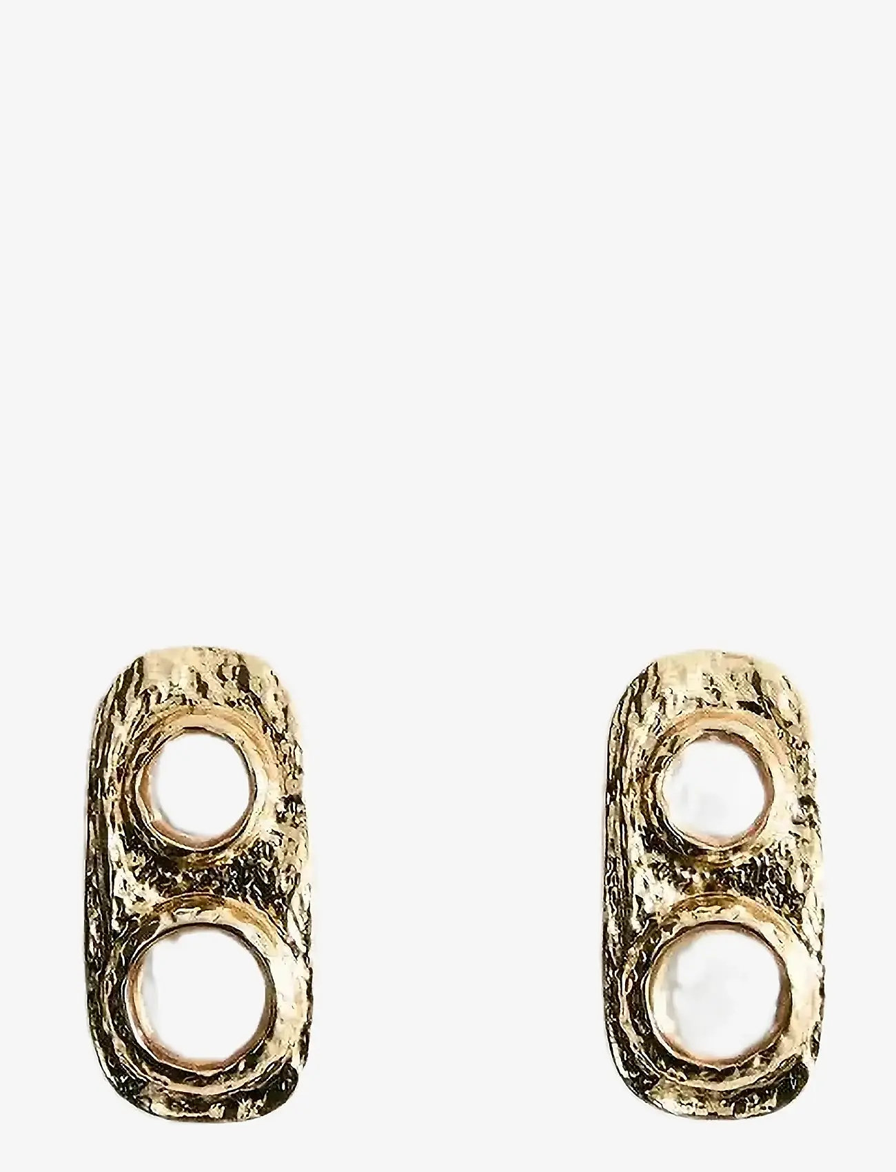 Mango - Combined textured earrings - ohrstecker - gold - 0