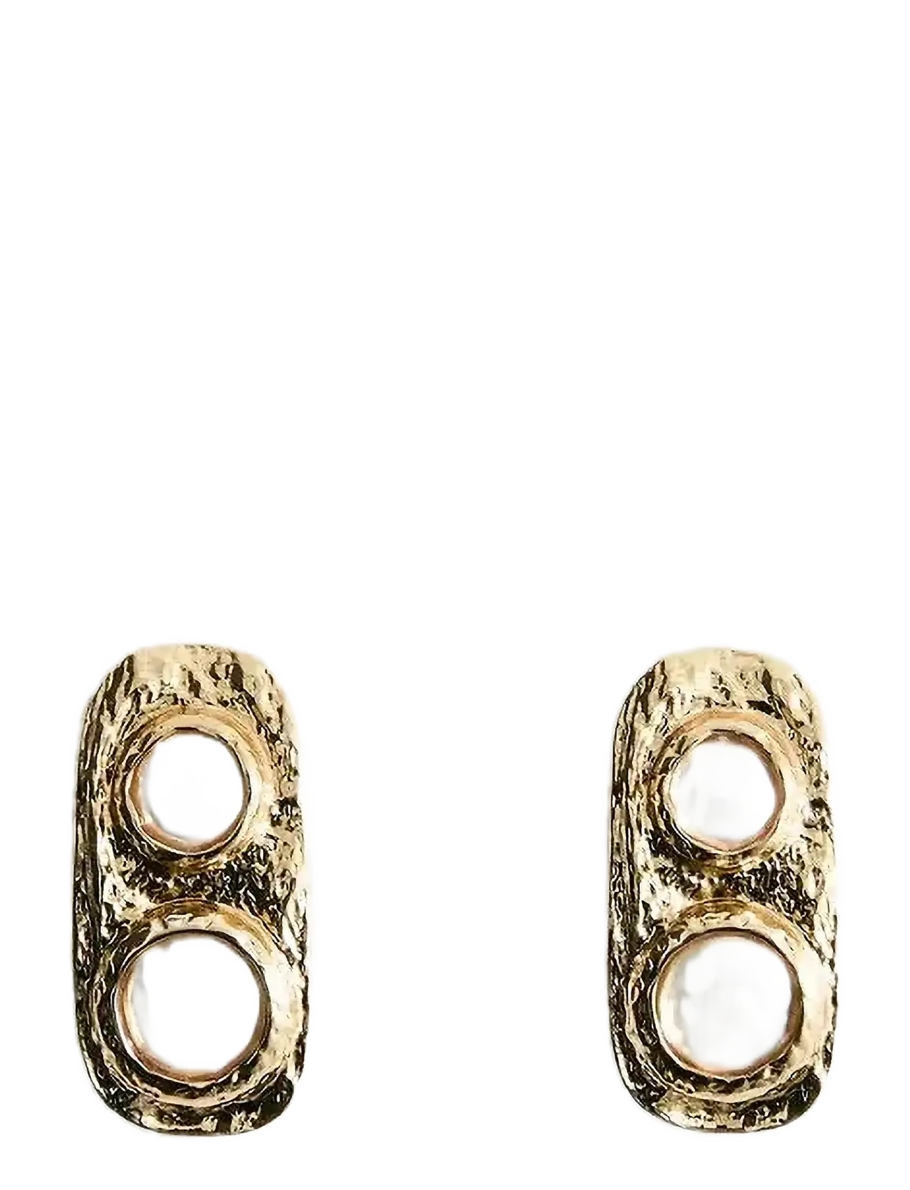 Combined textured earrings - GOLD