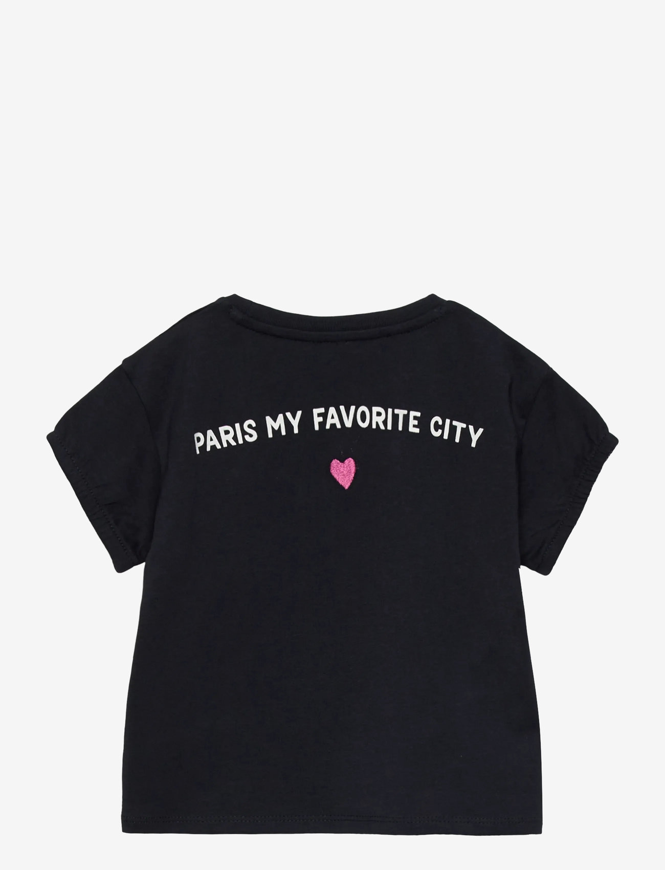 Mango - Message heart T-shirt - kortærmede t-shirts - navy - 1