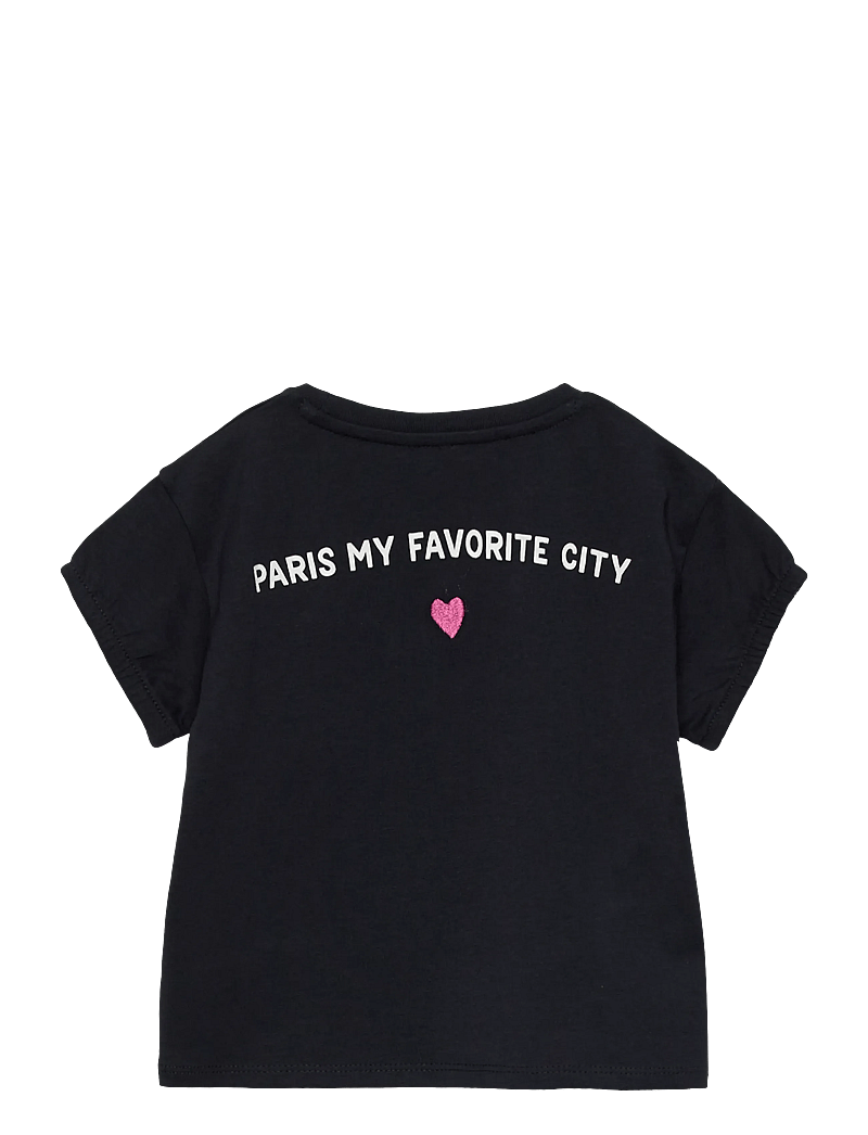 Mango - Message heart T-shirt - kortärmade t-shirts - navy - 1